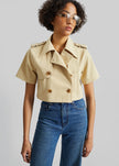 Reiti Cropped Trench Top - Beige