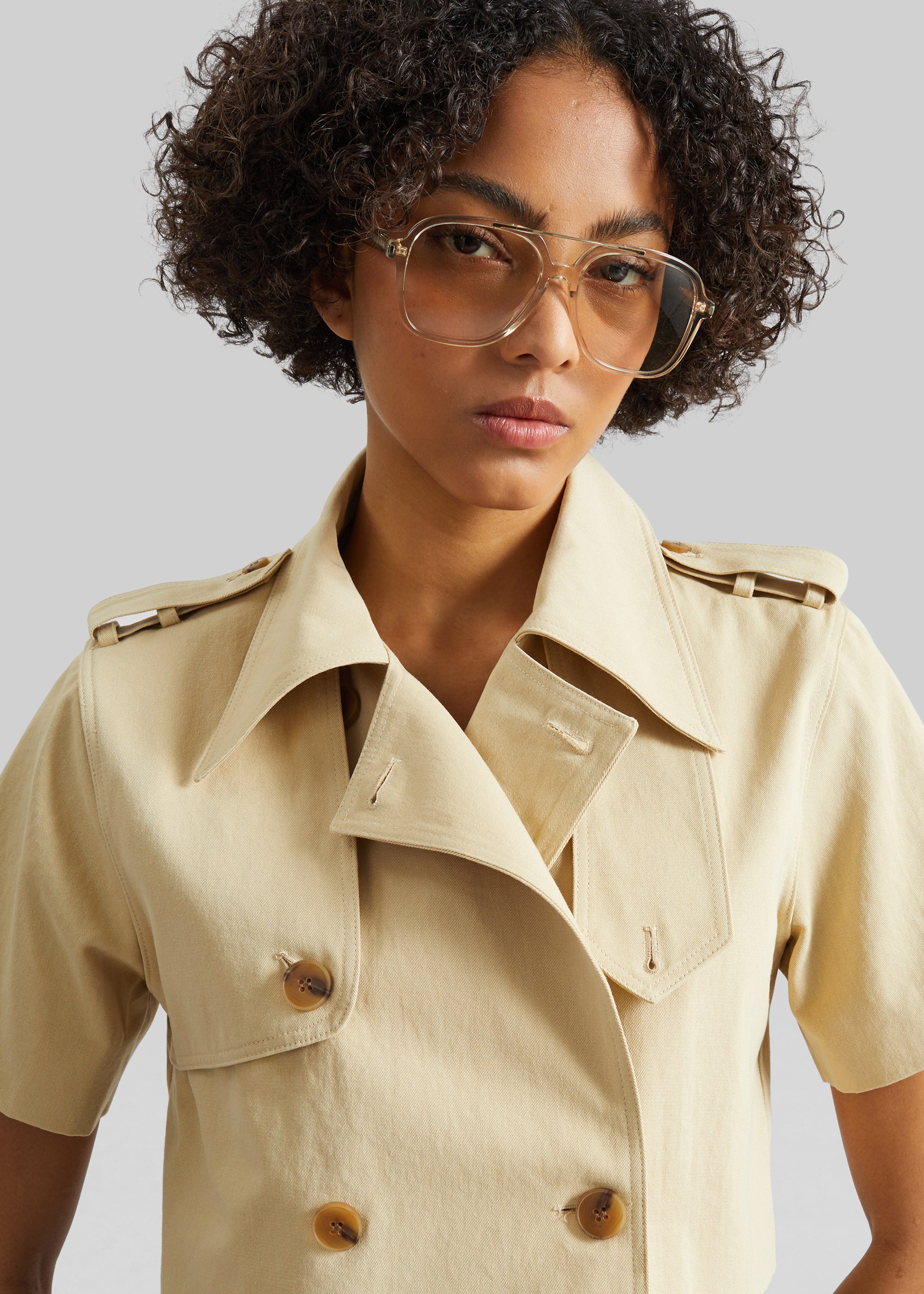 Reiti Cropped Trench Top - Beige - 3