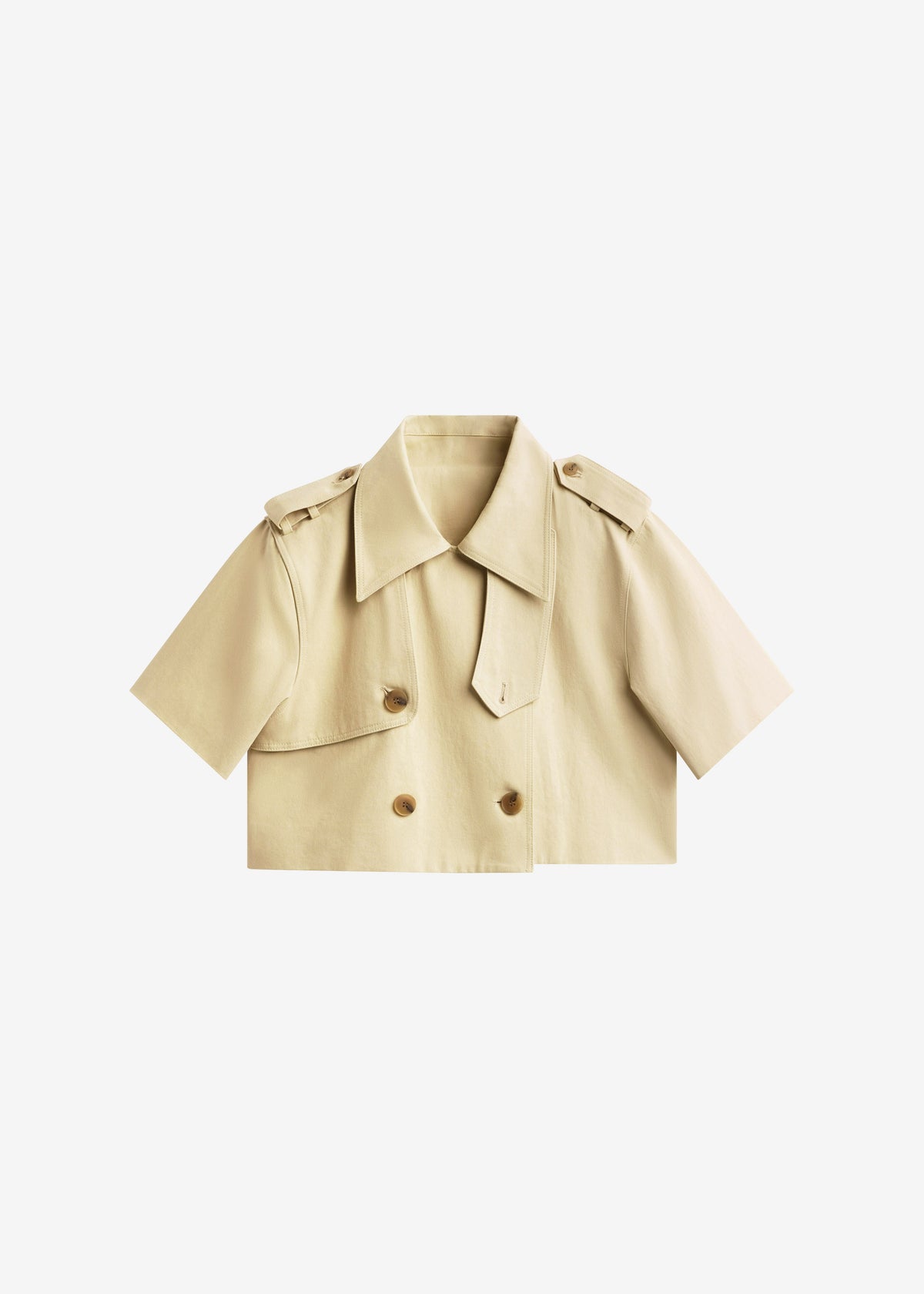 Reiti Cropped Trench Top - Beige - 6