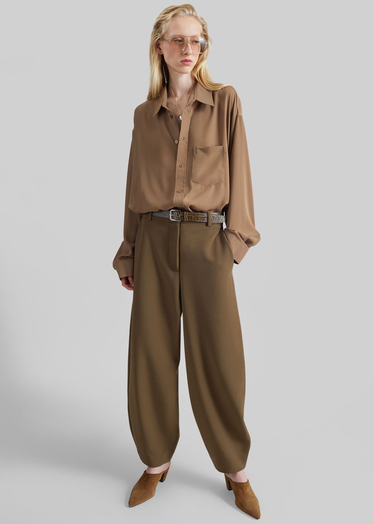Shop the look image for Rema Shirt - Khaki Brown