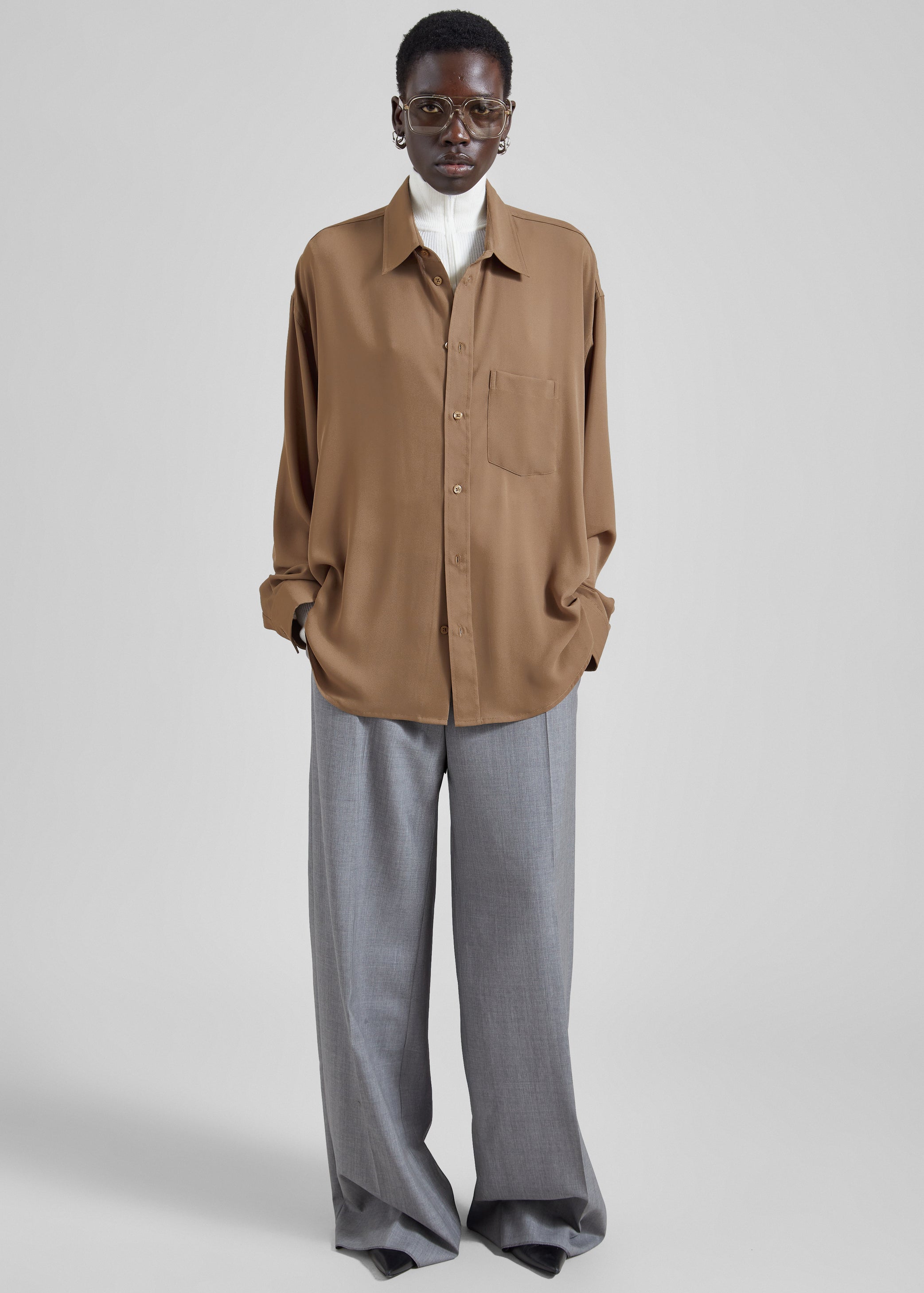 Shop the look image for Rema Shirt - Khaki Brown