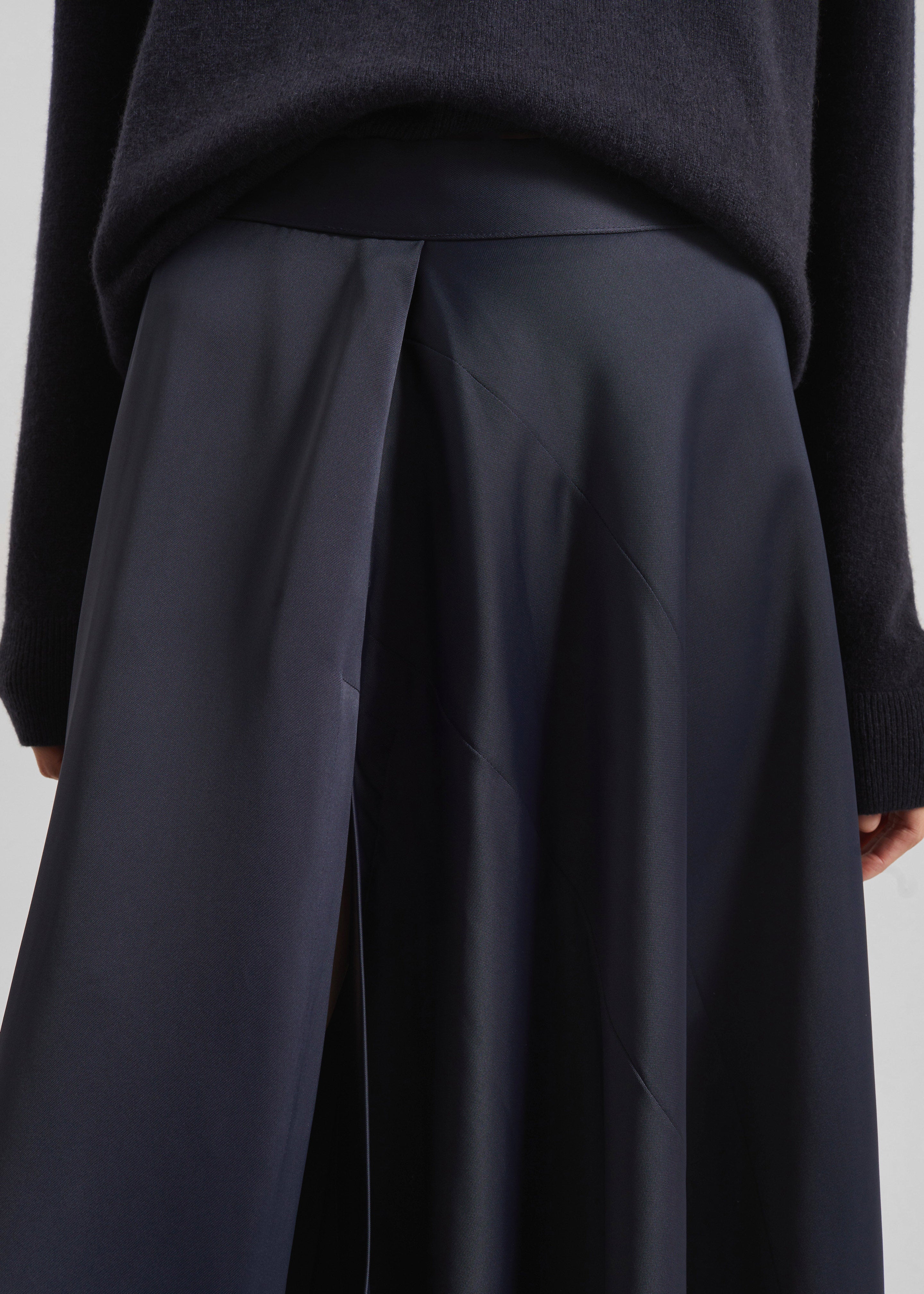 Remain Draped Skirt - Blue Graphite - 7
