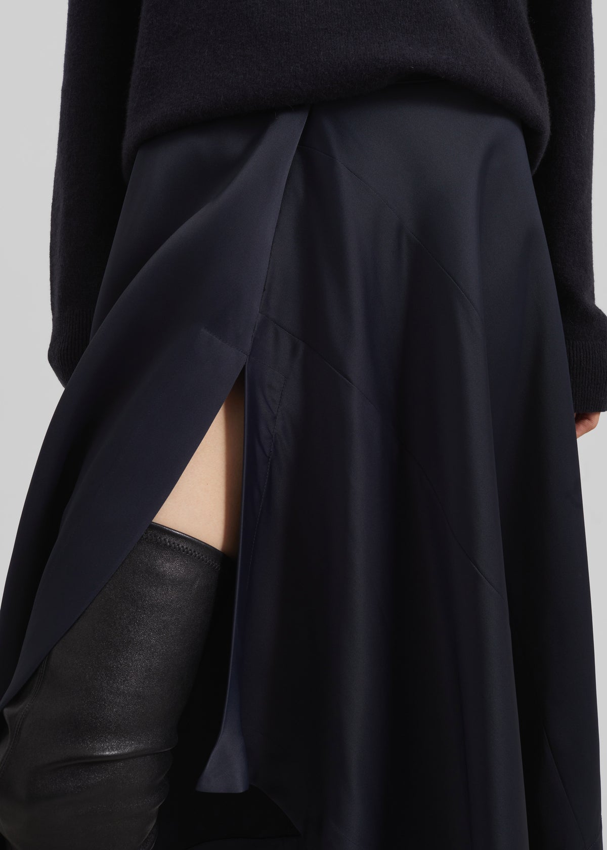 Remain Draped Skirt - Blue Graphite - 4