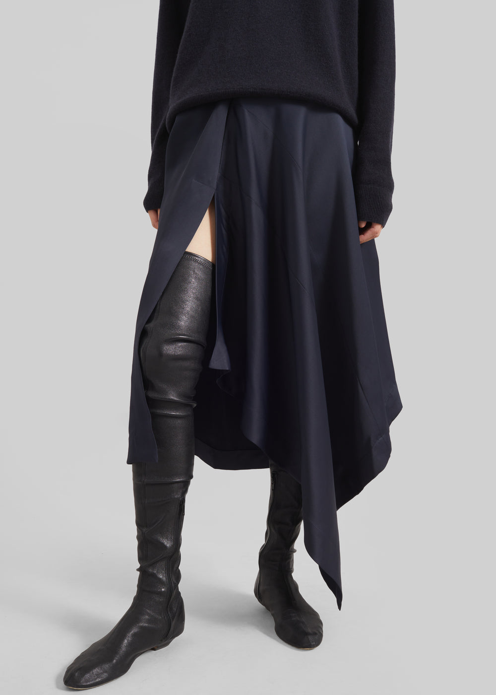 Remain Draped Skirt - Blue Graphite - 1