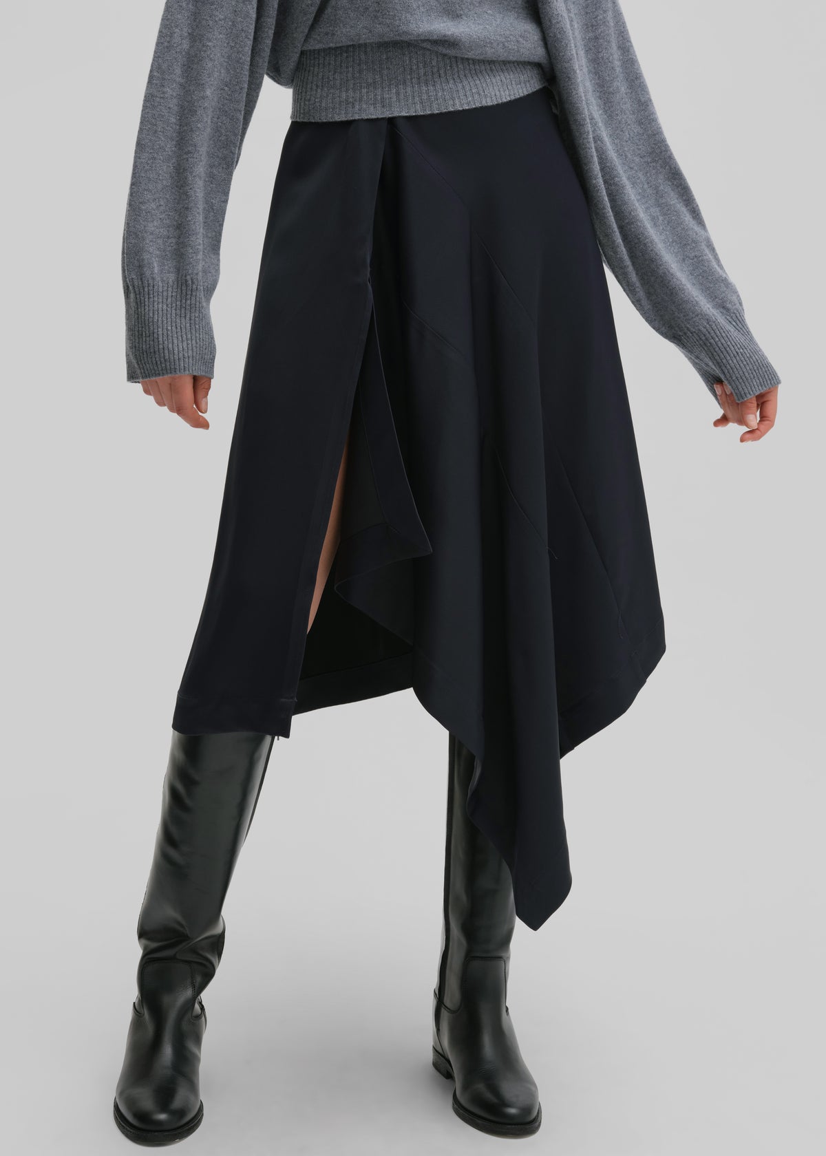 Remain Draped Skirt - Blue Graphite - 6