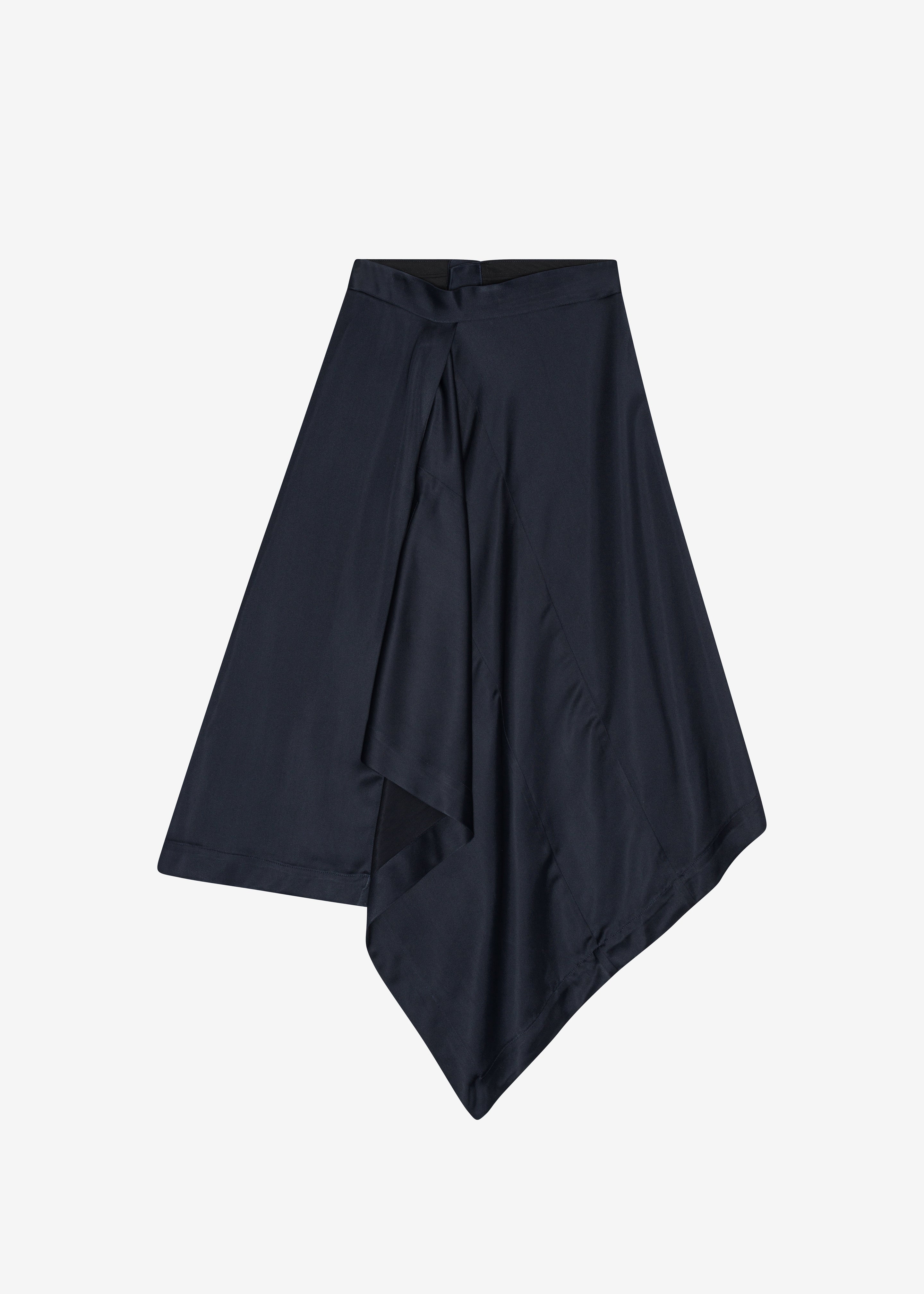 Remain Draped Skirt - Blue Graphite - 8