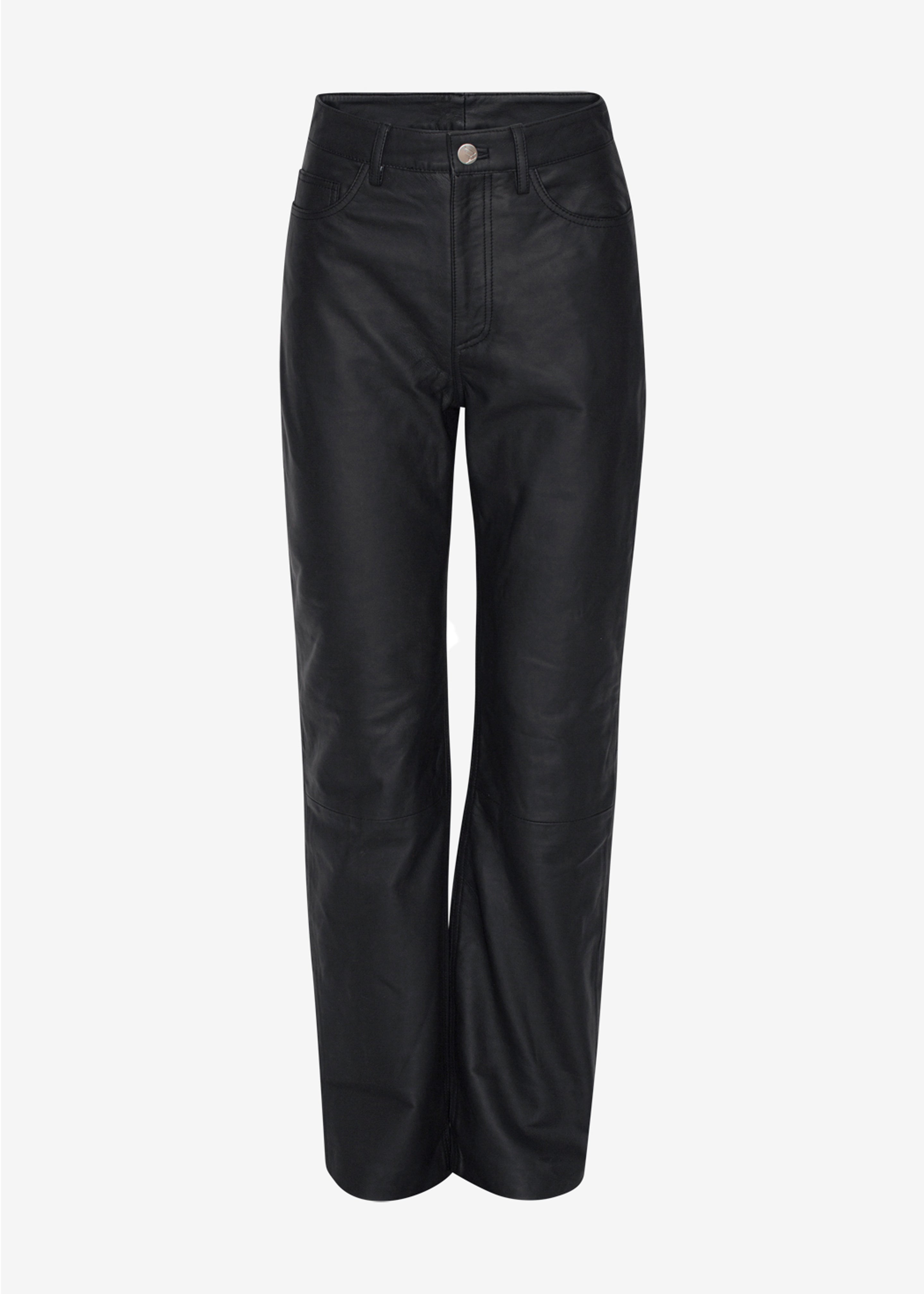 REMAIN Leather Straight Pants - Black - 8