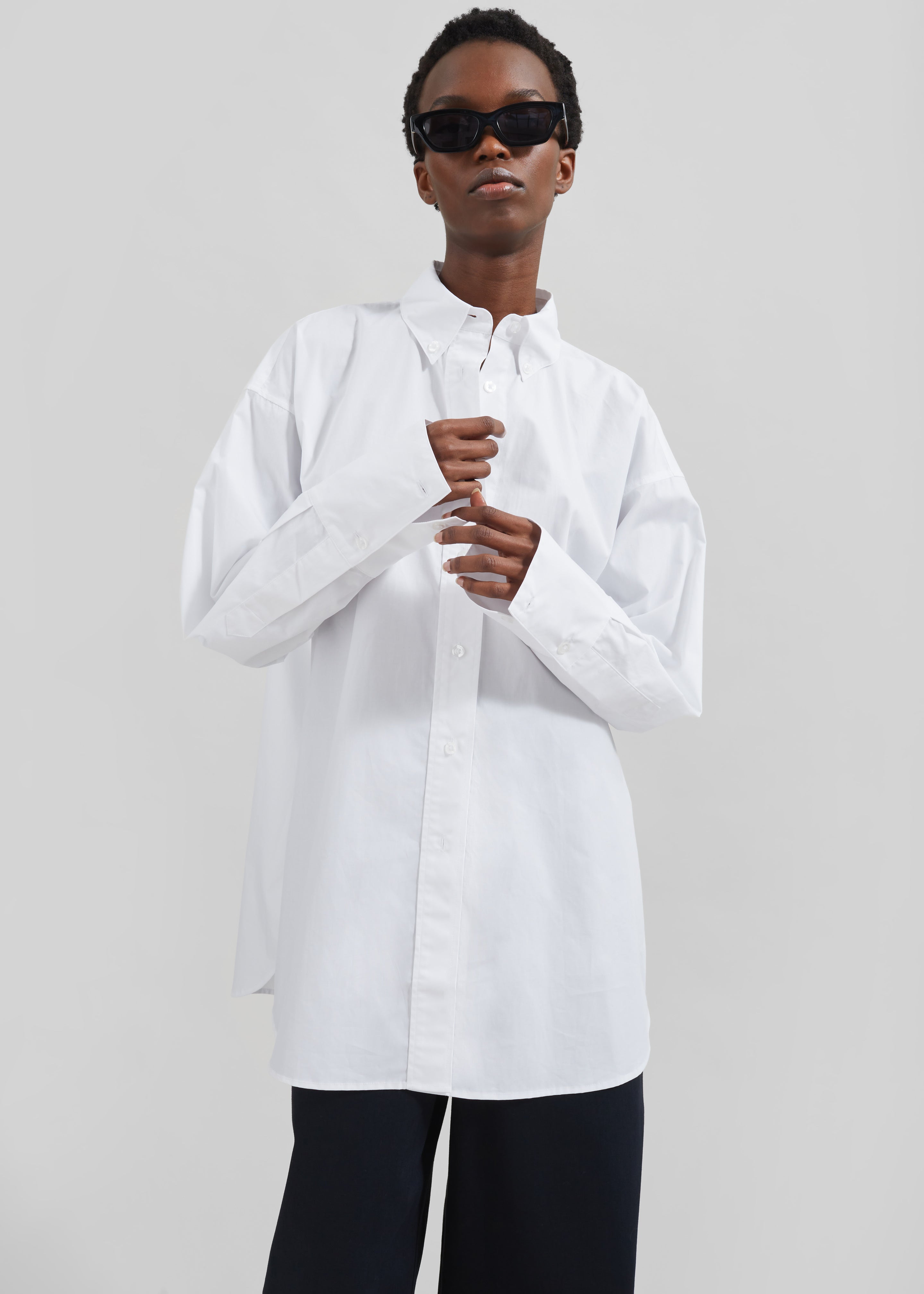 Remain Oversized Shirt - Bright White - 5