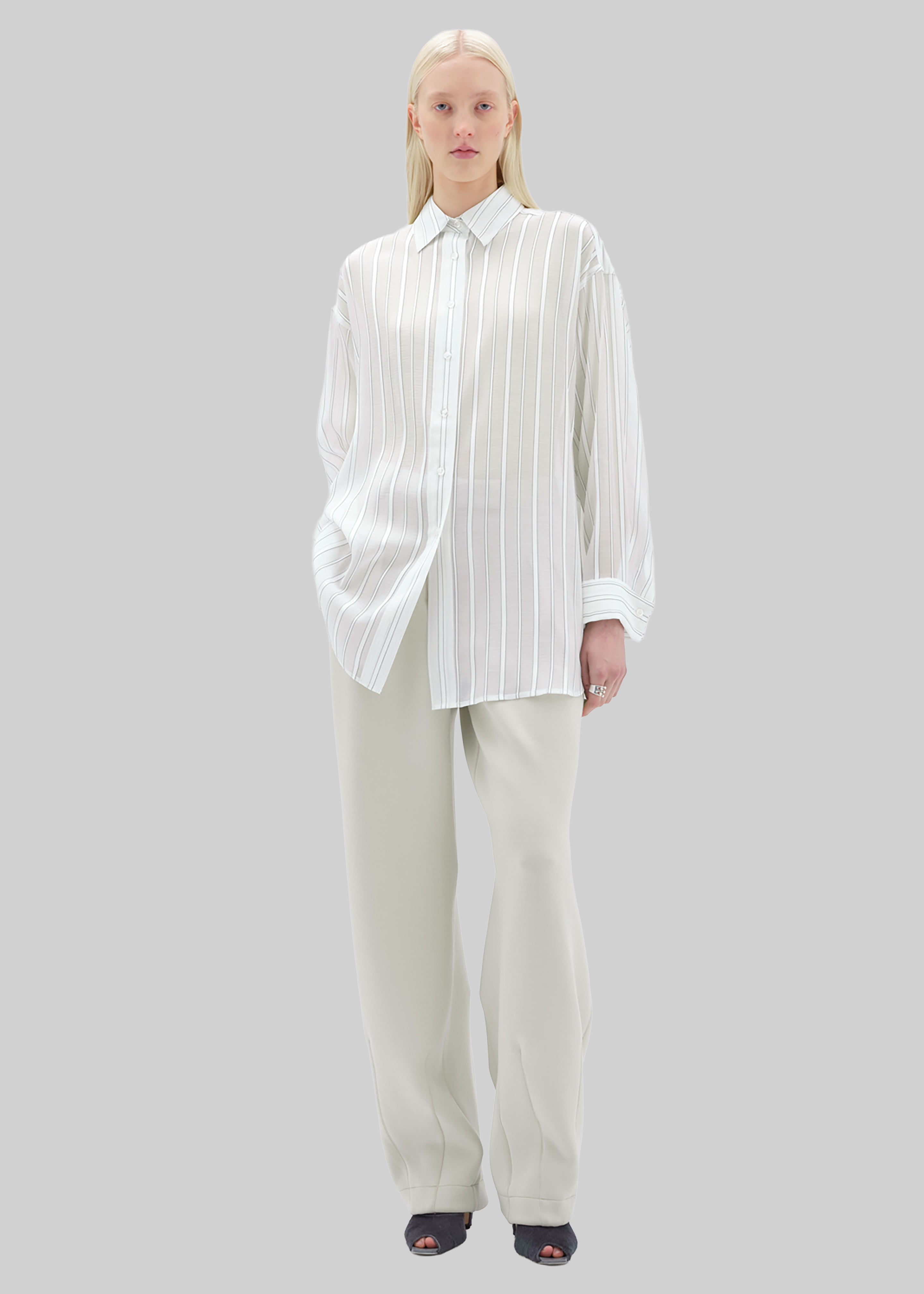 Remain Oversize Shirt - Cloud Dancer Comb - 5