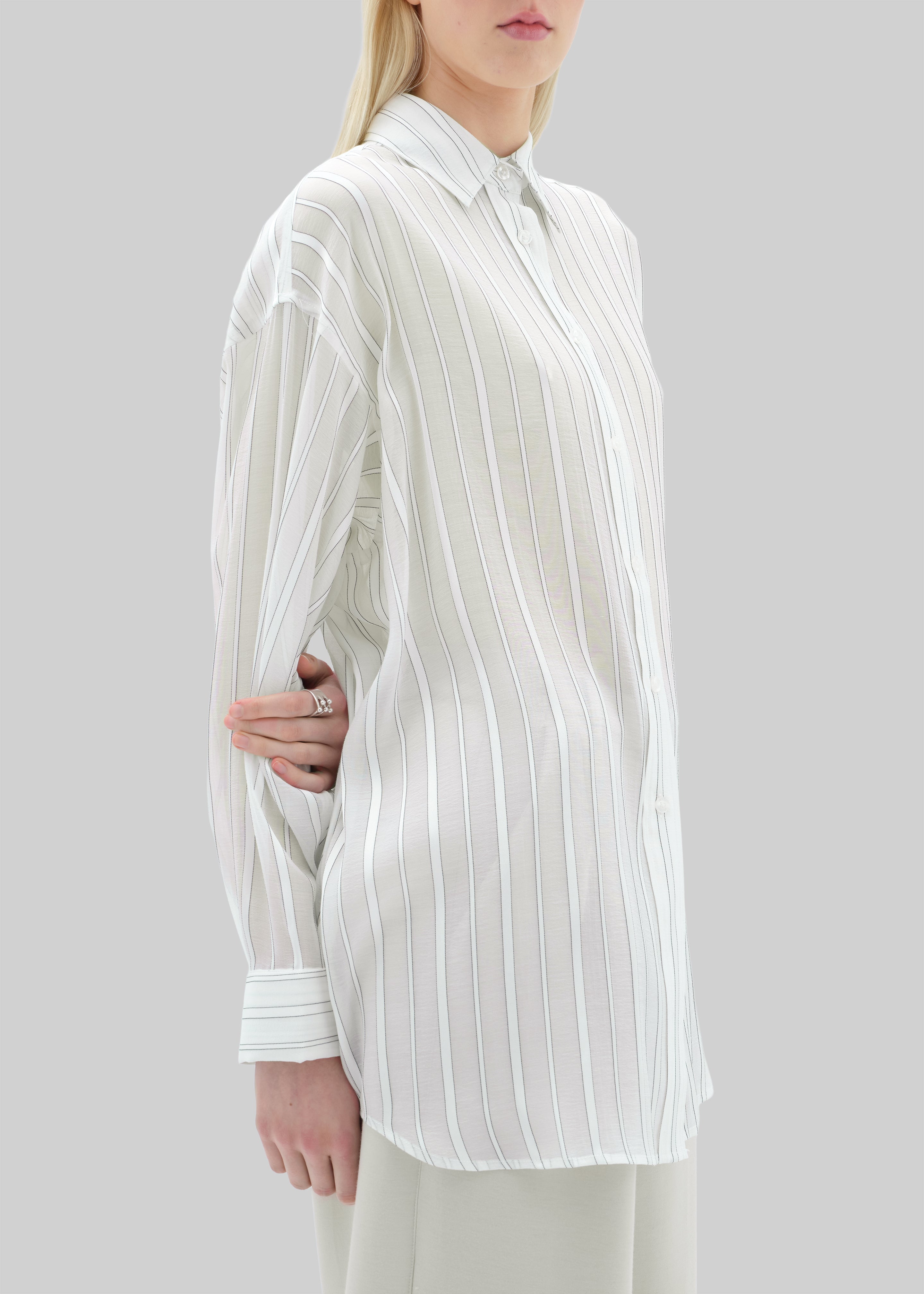 Remain Oversize Shirt - Cloud Dancer Comb - 1