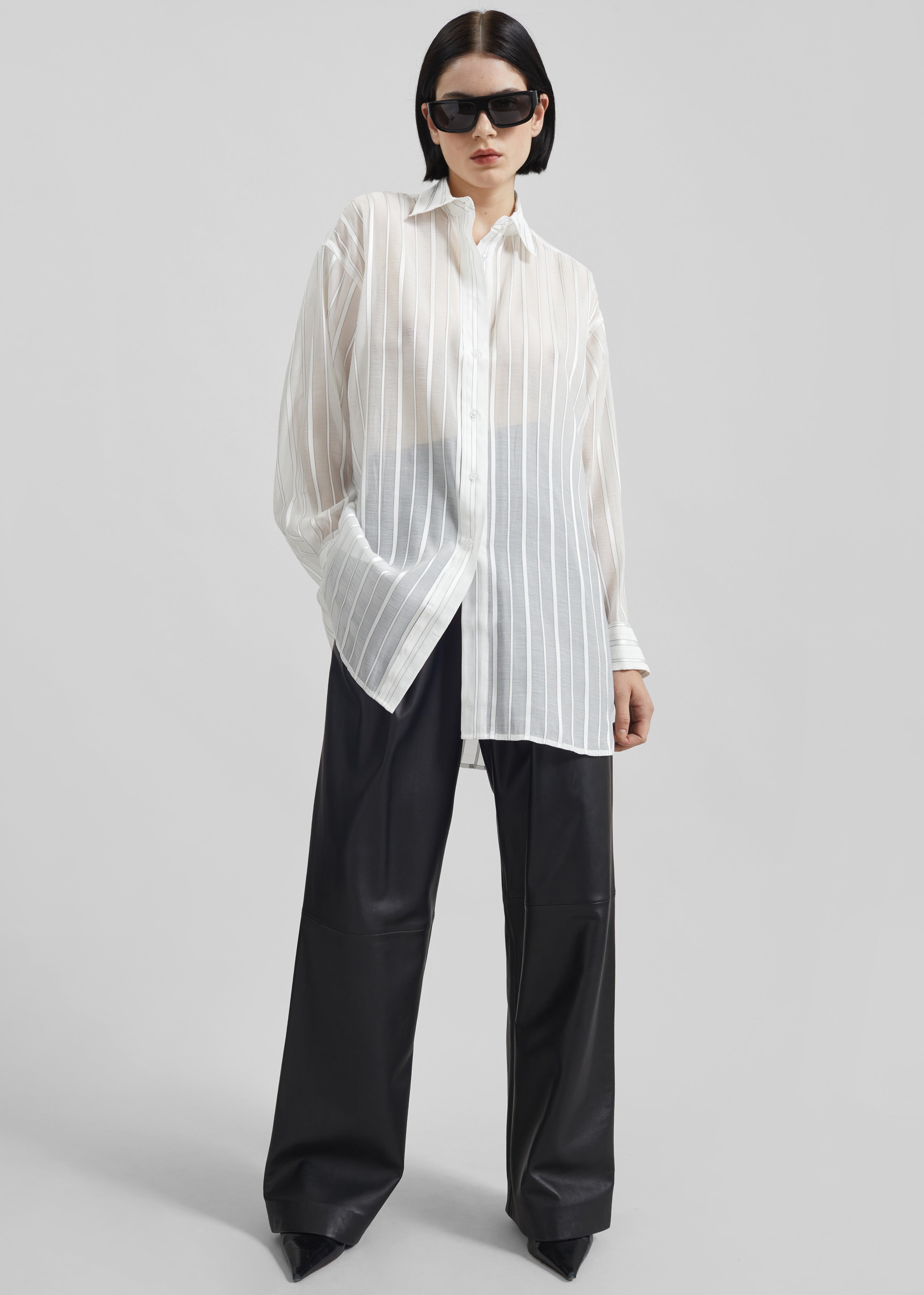 Remain Oversize Shirt - Cloud Dancer Comb - 4