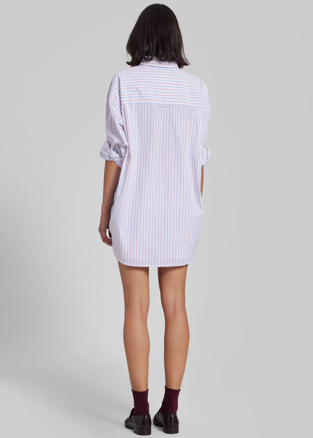 Remain Oversized Striped Shirt - Cloud Dancer Comb - 8