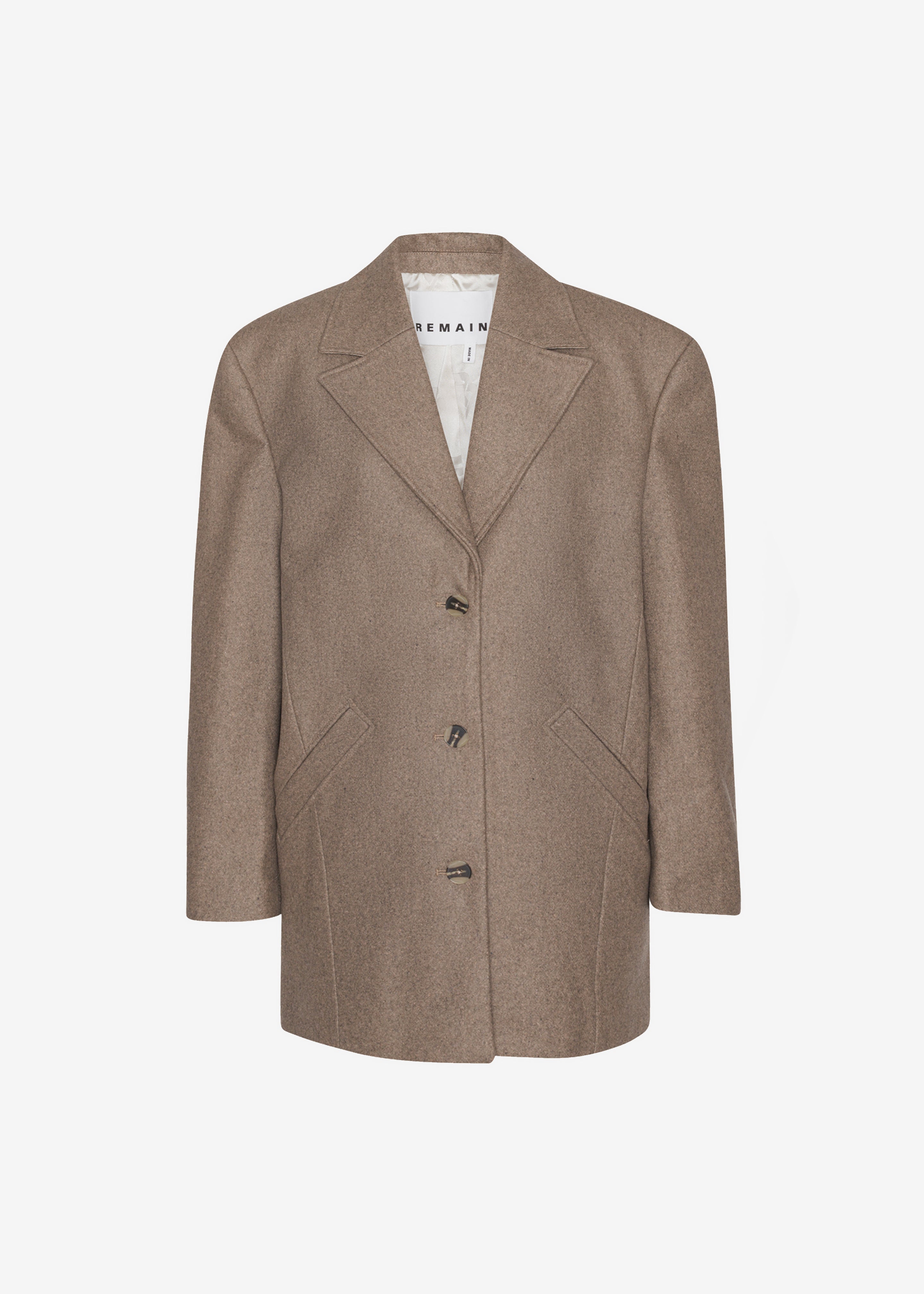 REMAIN Wool Boxy Jacket - Otter – The Frankie Shop