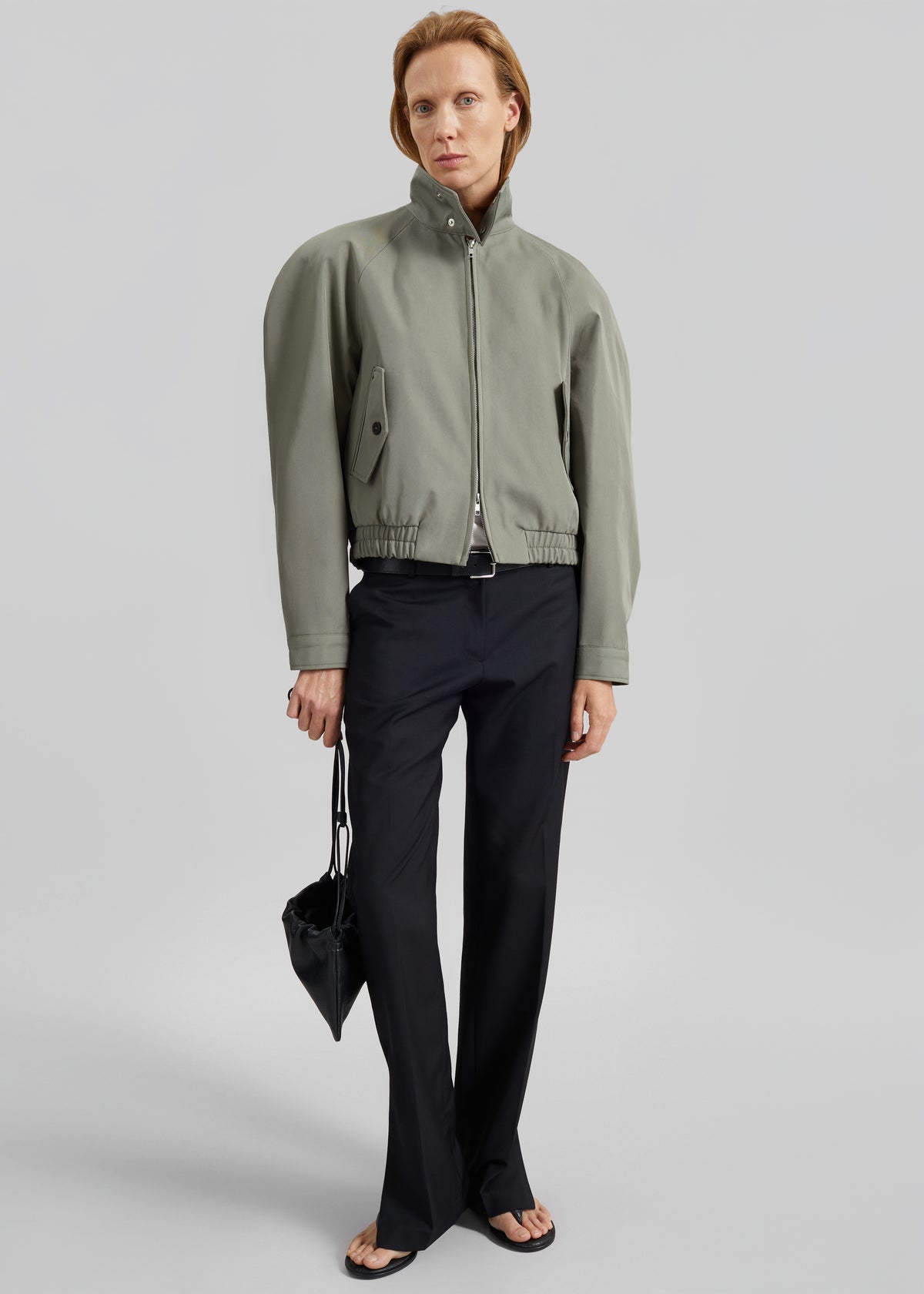 Rennes Curved Blouson Jacket - Sage - 5
