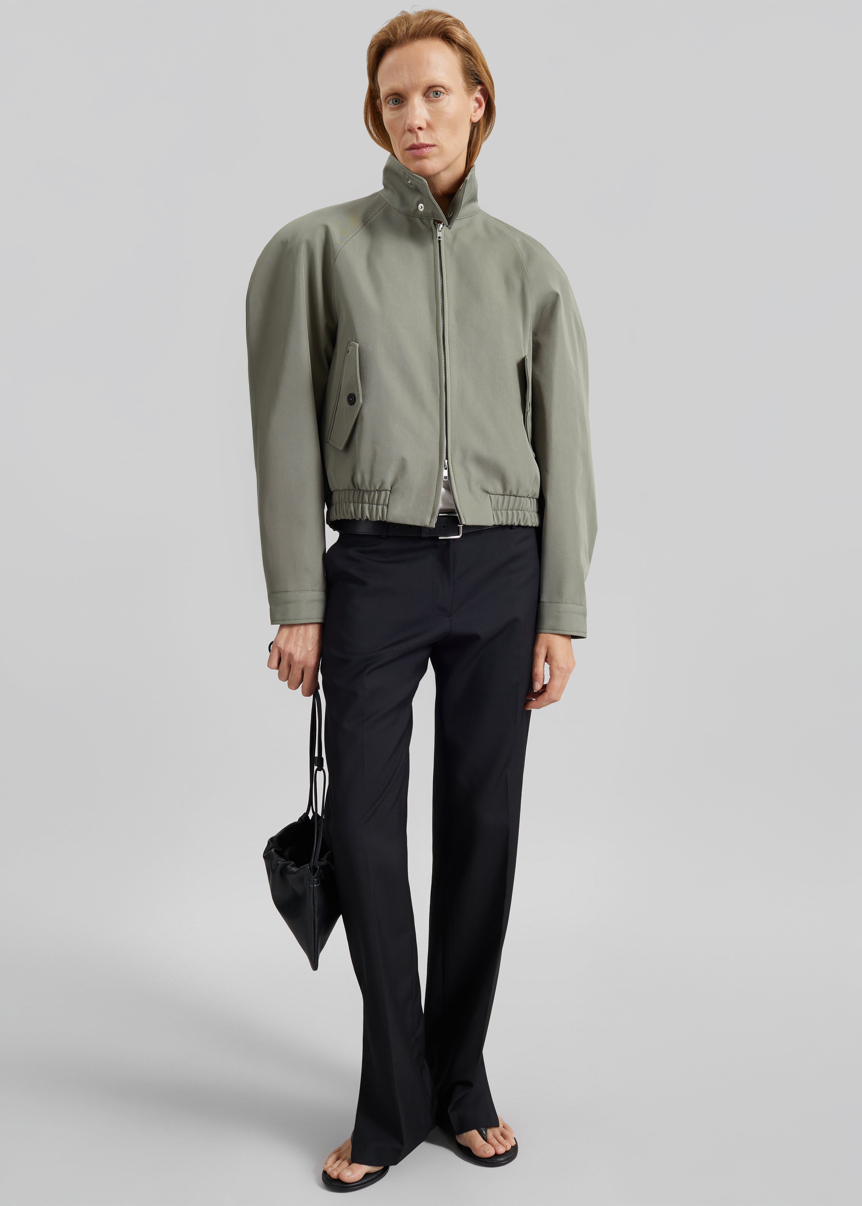 Rennes Curved Blouson Jacket - Sage - 5