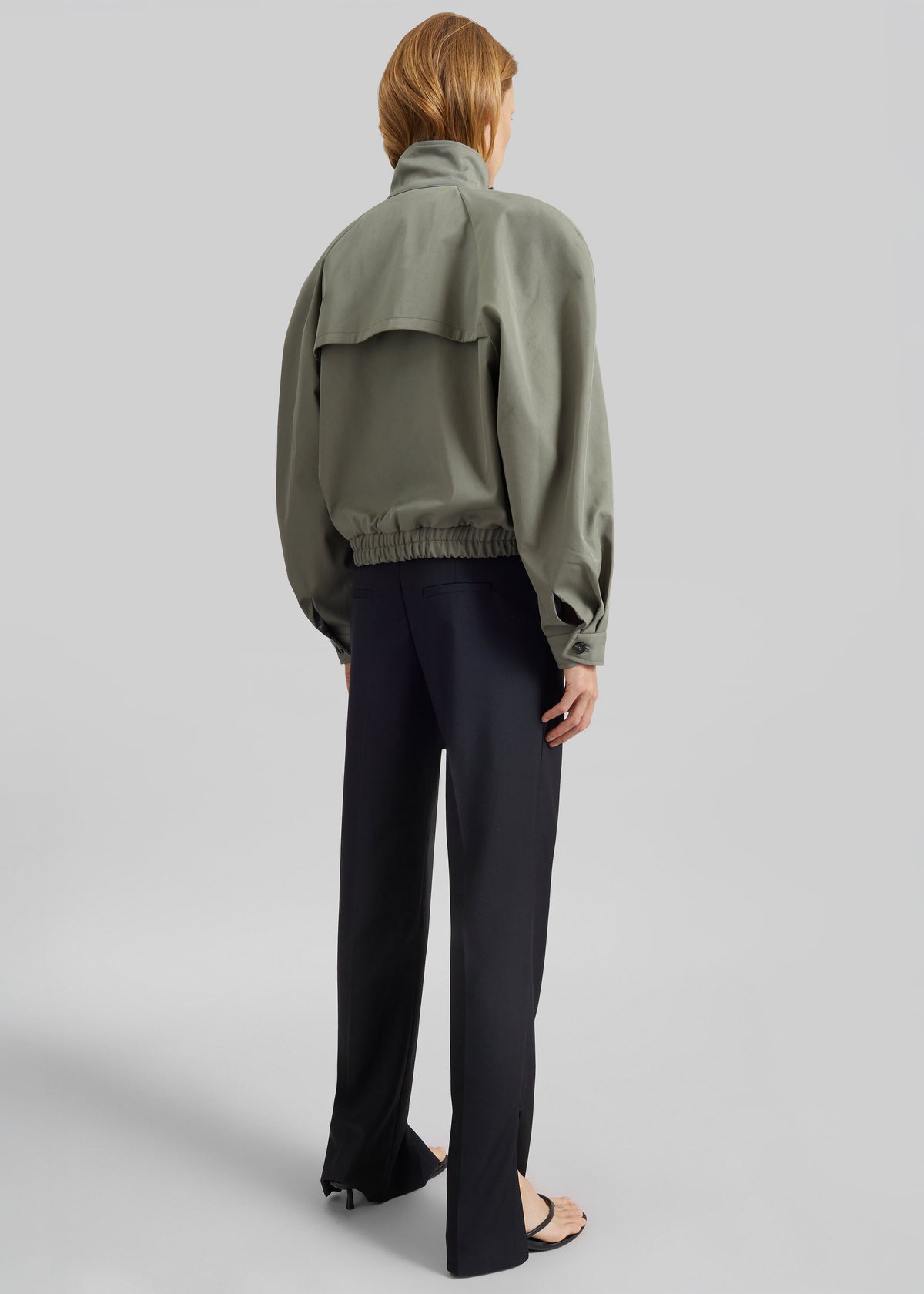Rennes Curved Blouson Jacket - Sage - 9
