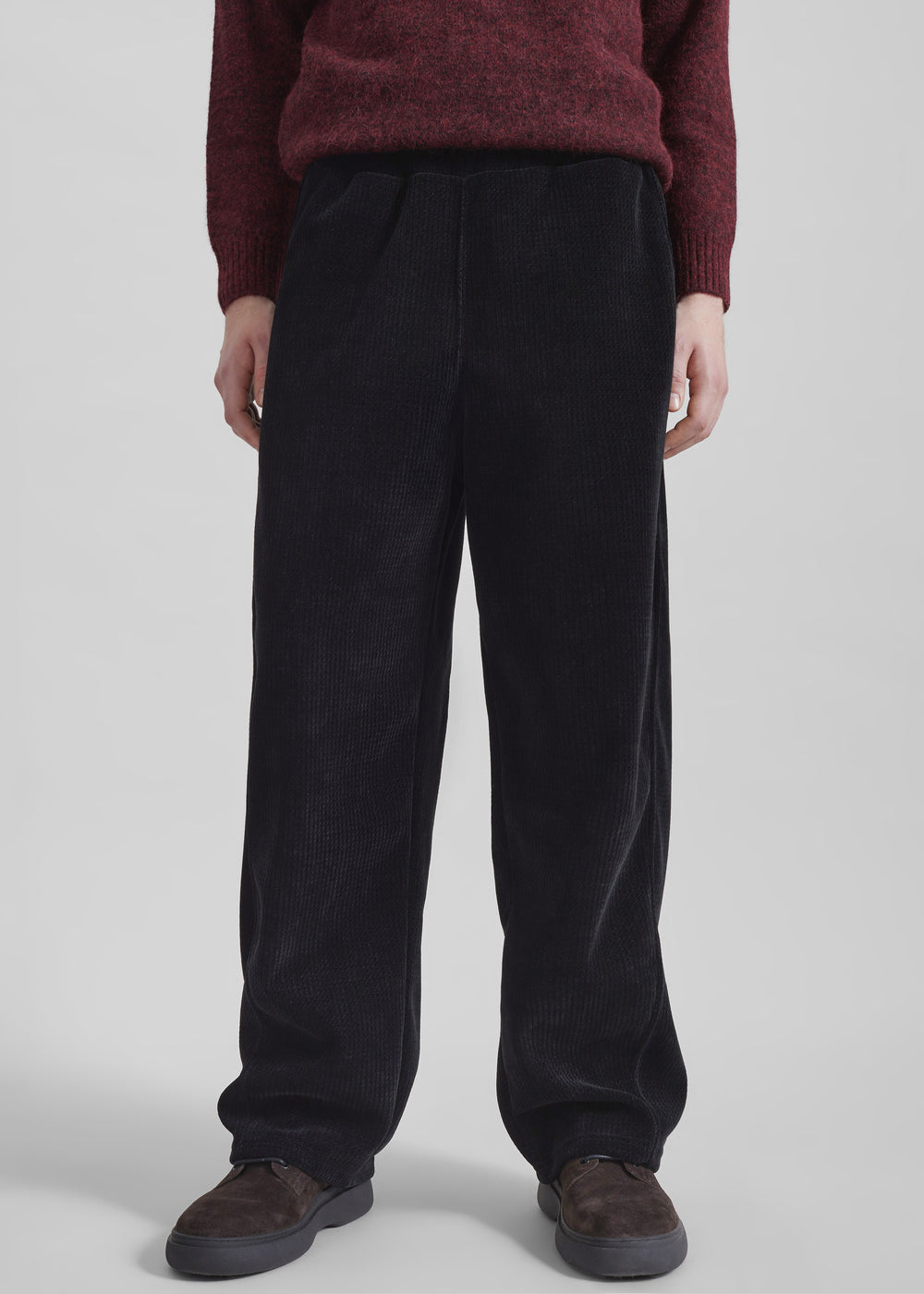 Renzo Velvet Pants - Black - 1