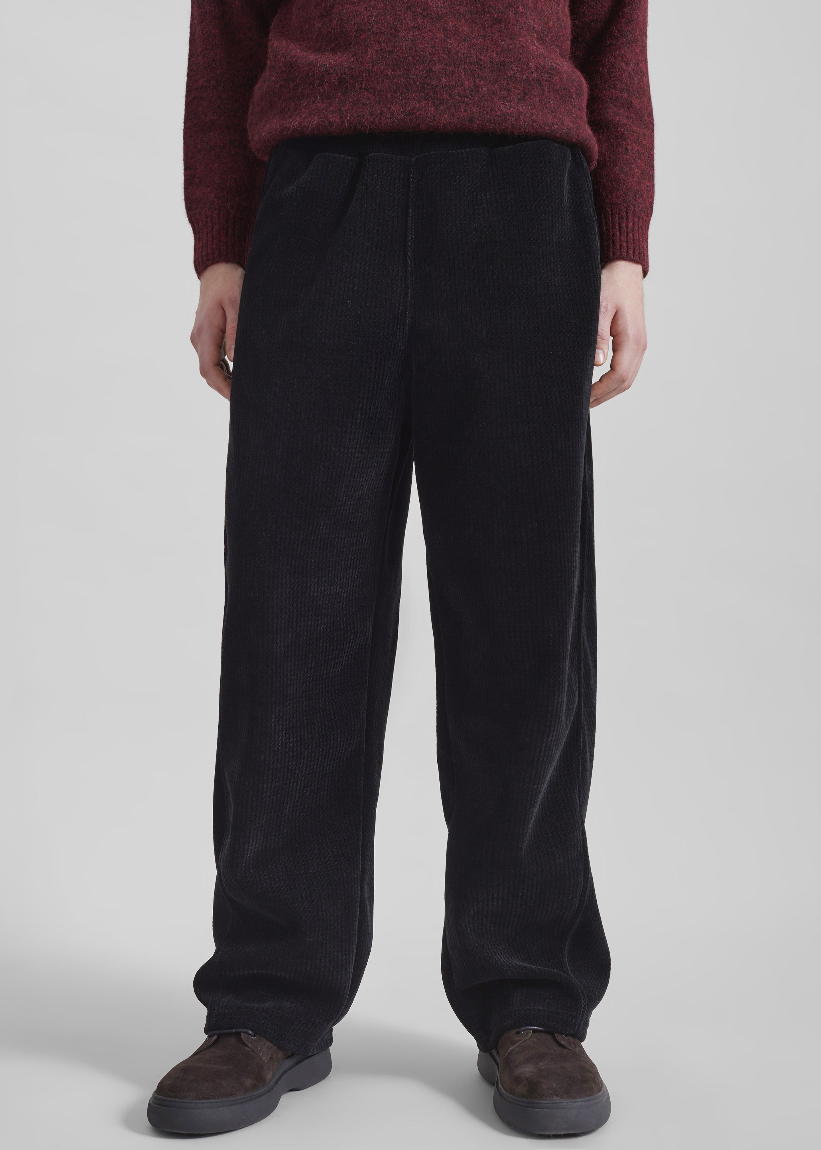 Renzo Velvet Pants - Black - 2