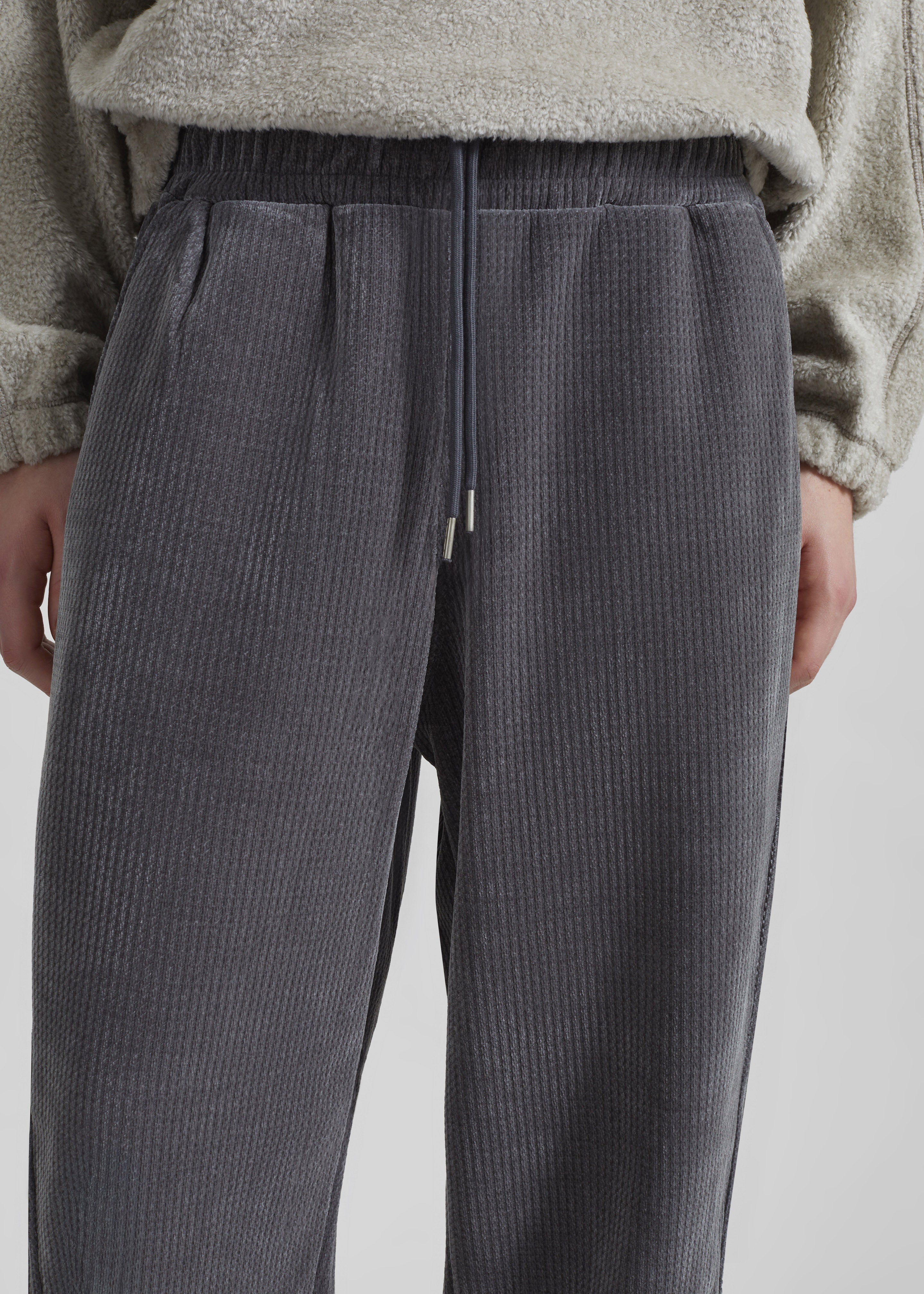 Renzo Velvet Pants - Grey – The Frankie Shop