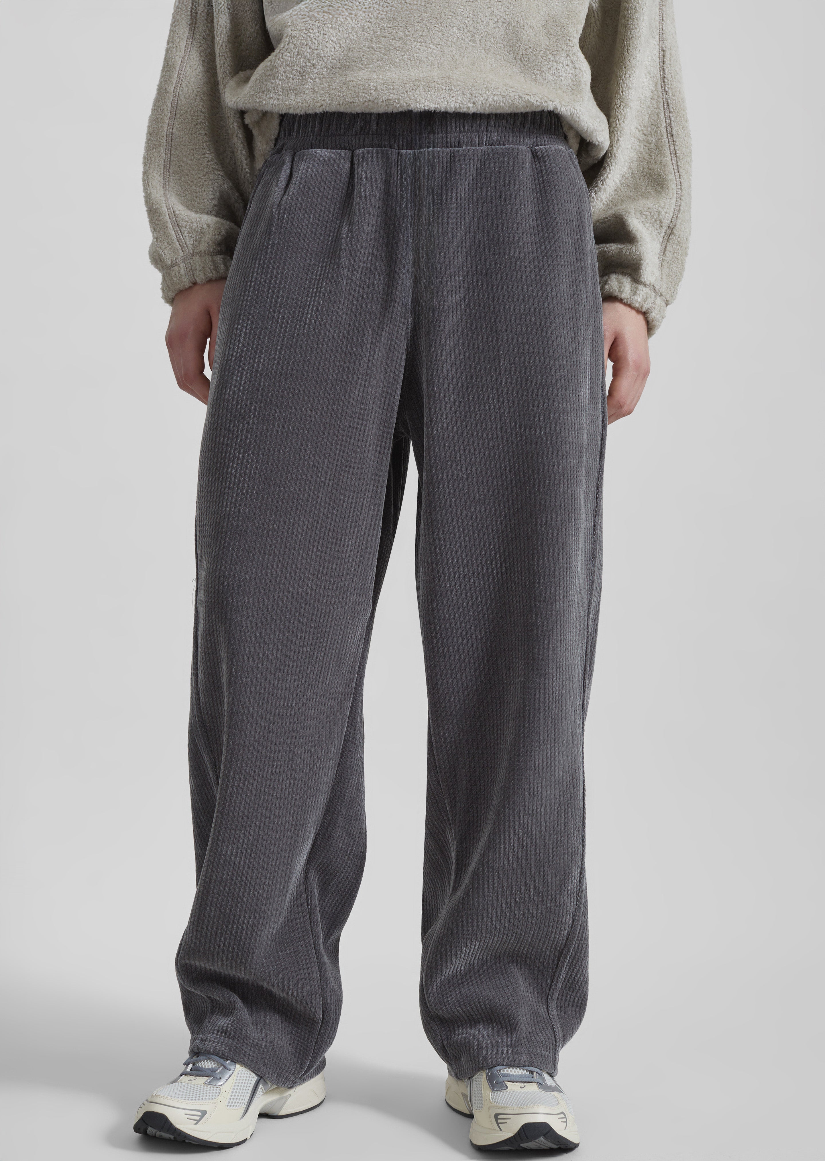 Renzo Velvet Pants - Grey – The Frankie Shop
