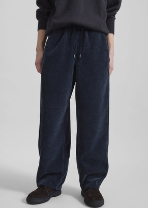 Renzo Velvet Pants - Navy