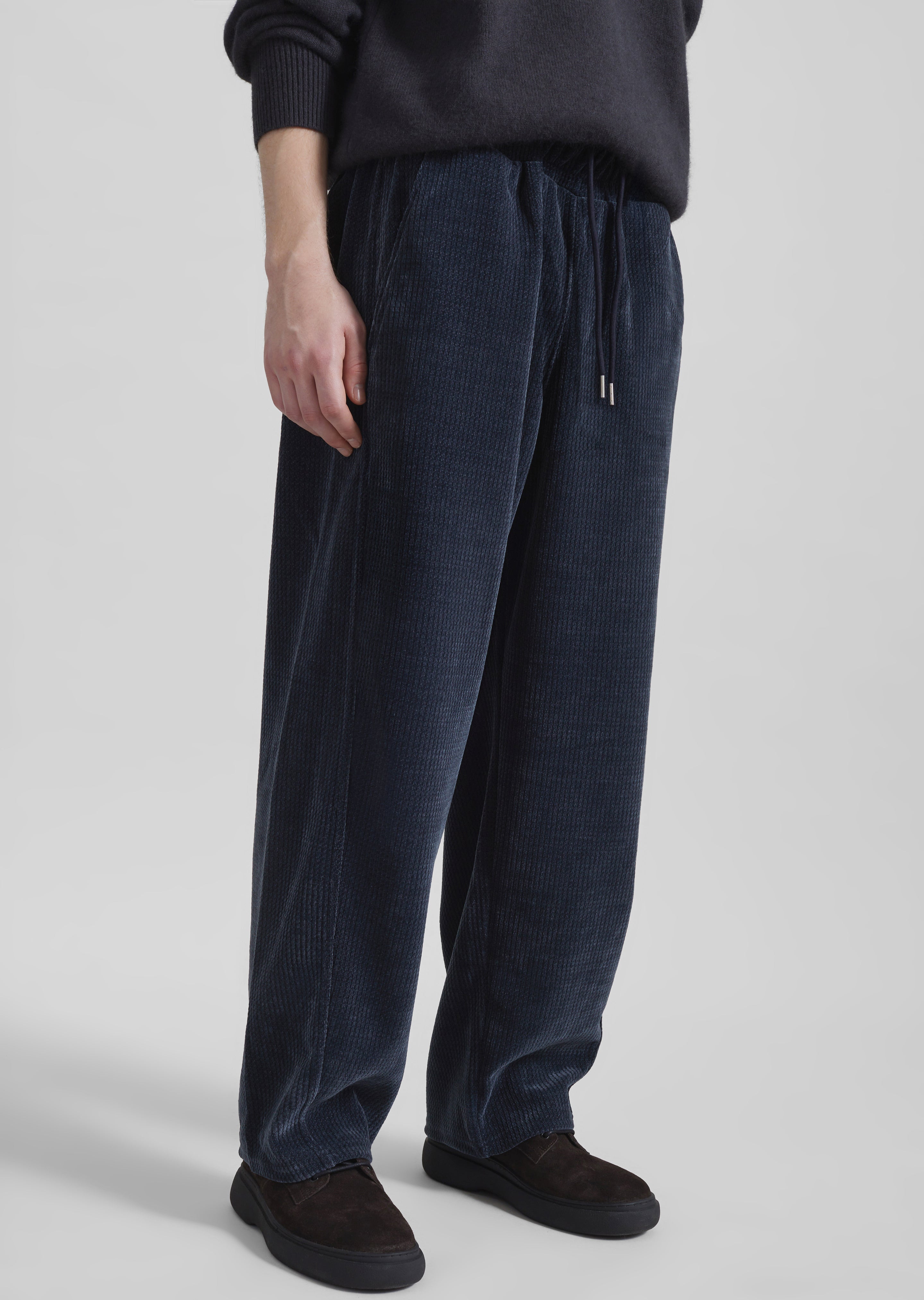 Renzo Velvet Pants - Navy - 4