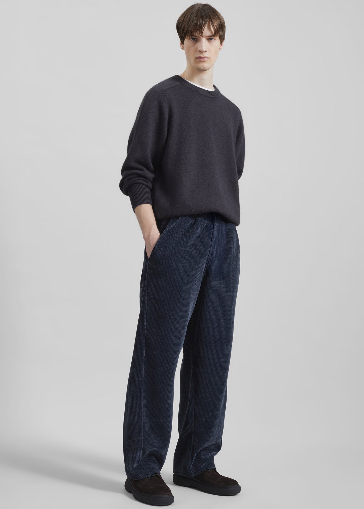 Renzo Velvet Pants - Navy - 3
