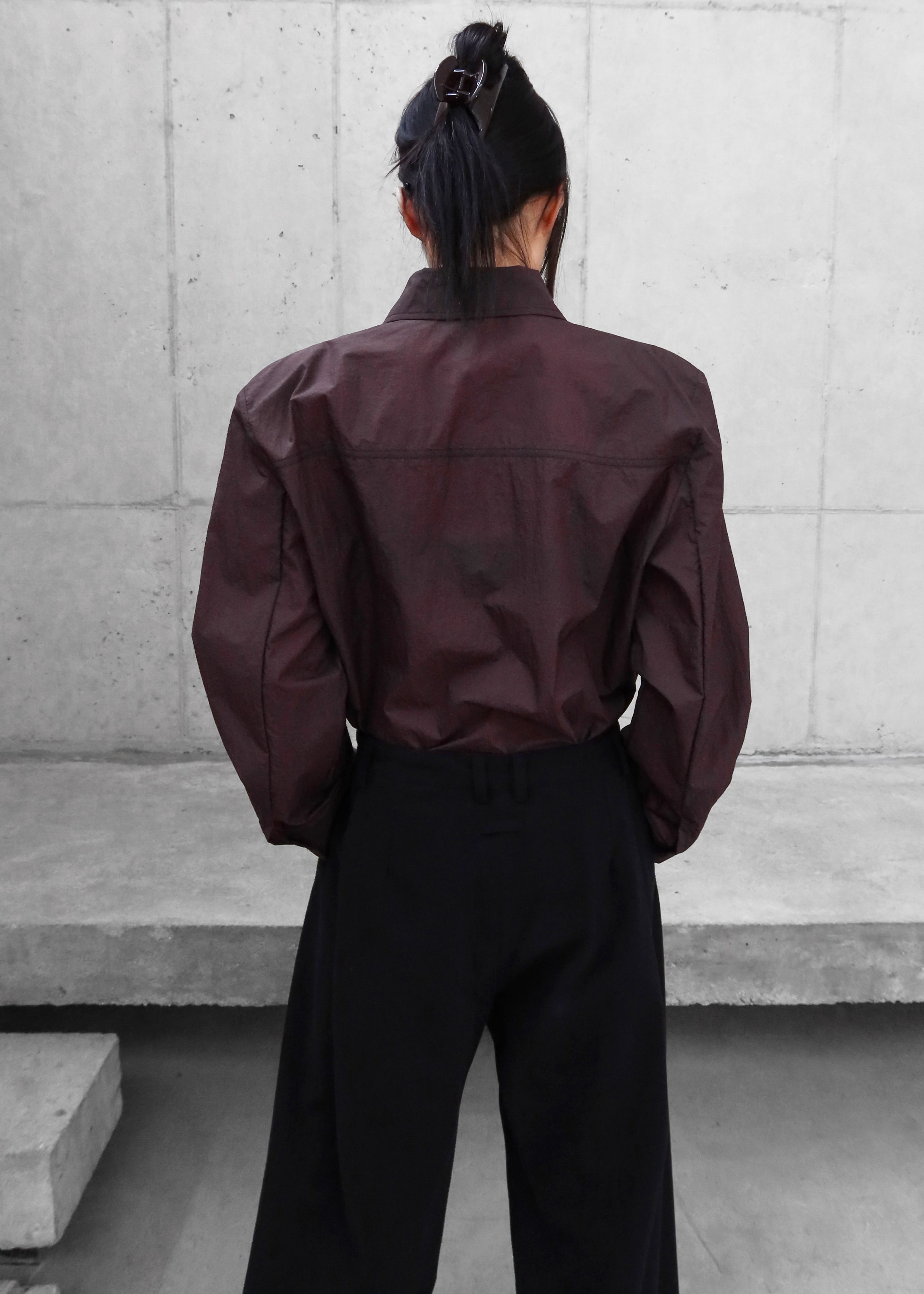 Rezay Padded Shirt - Burgundy - 7