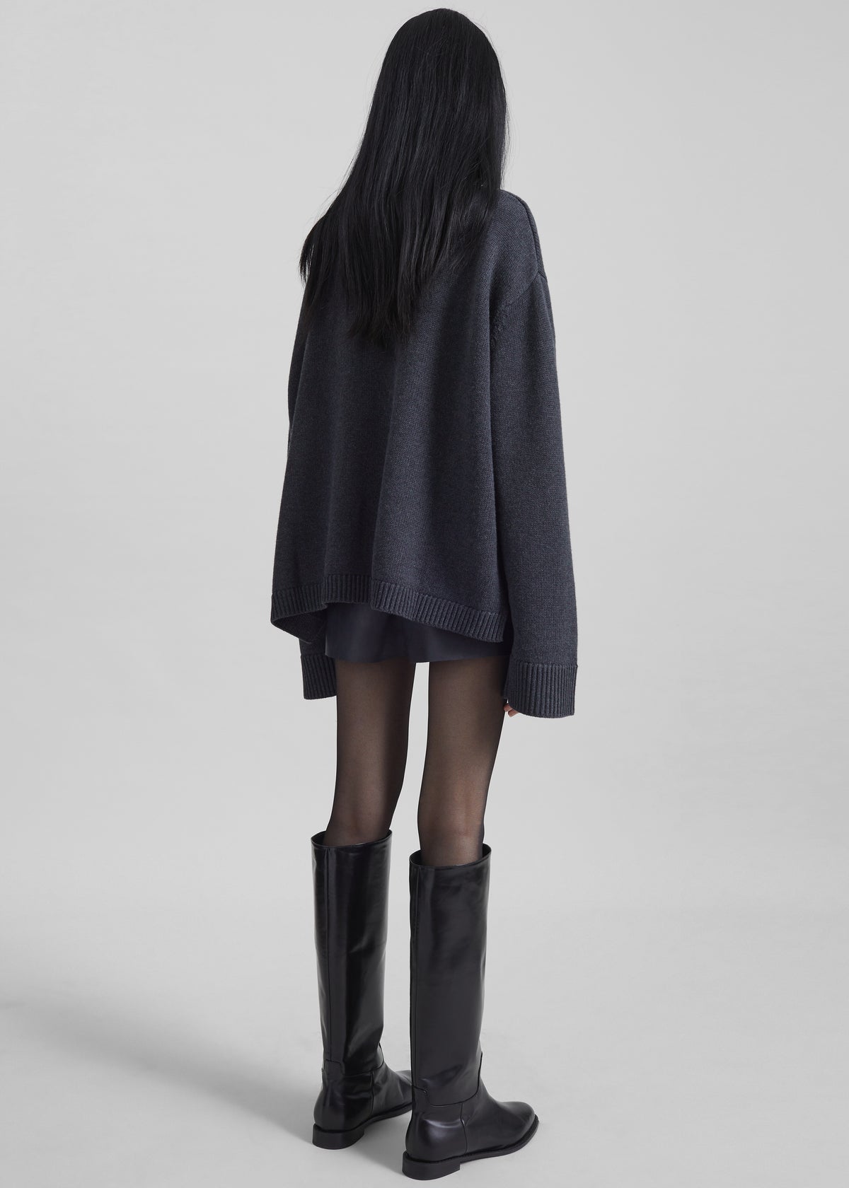 Rhea Trapeze Turtleneck - Charcoal - 8