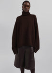 Rhea Trapeze Turtleneck - Dark Brown