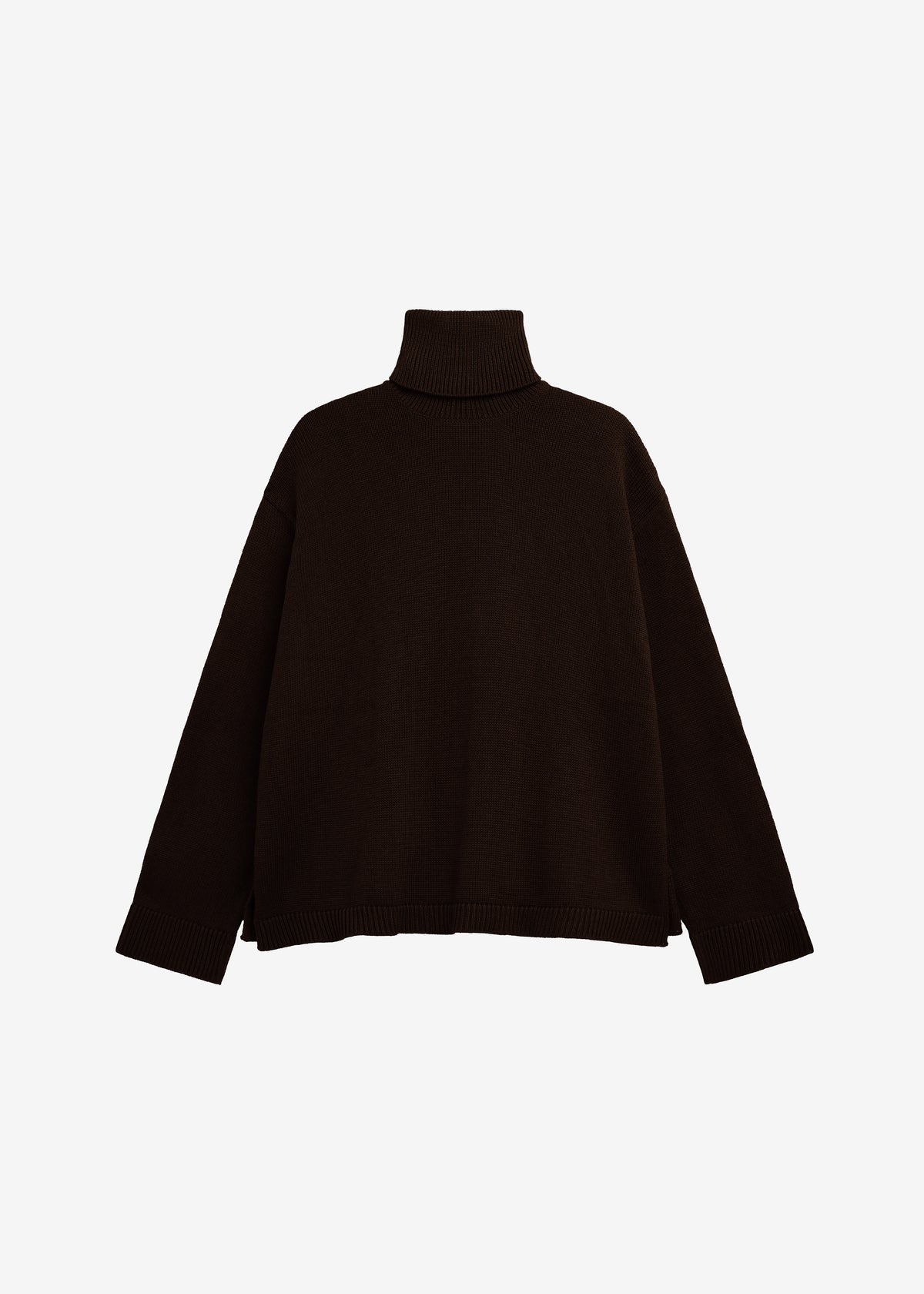 Rhea Trapeze Turtleneck - Dark Brown - 5
