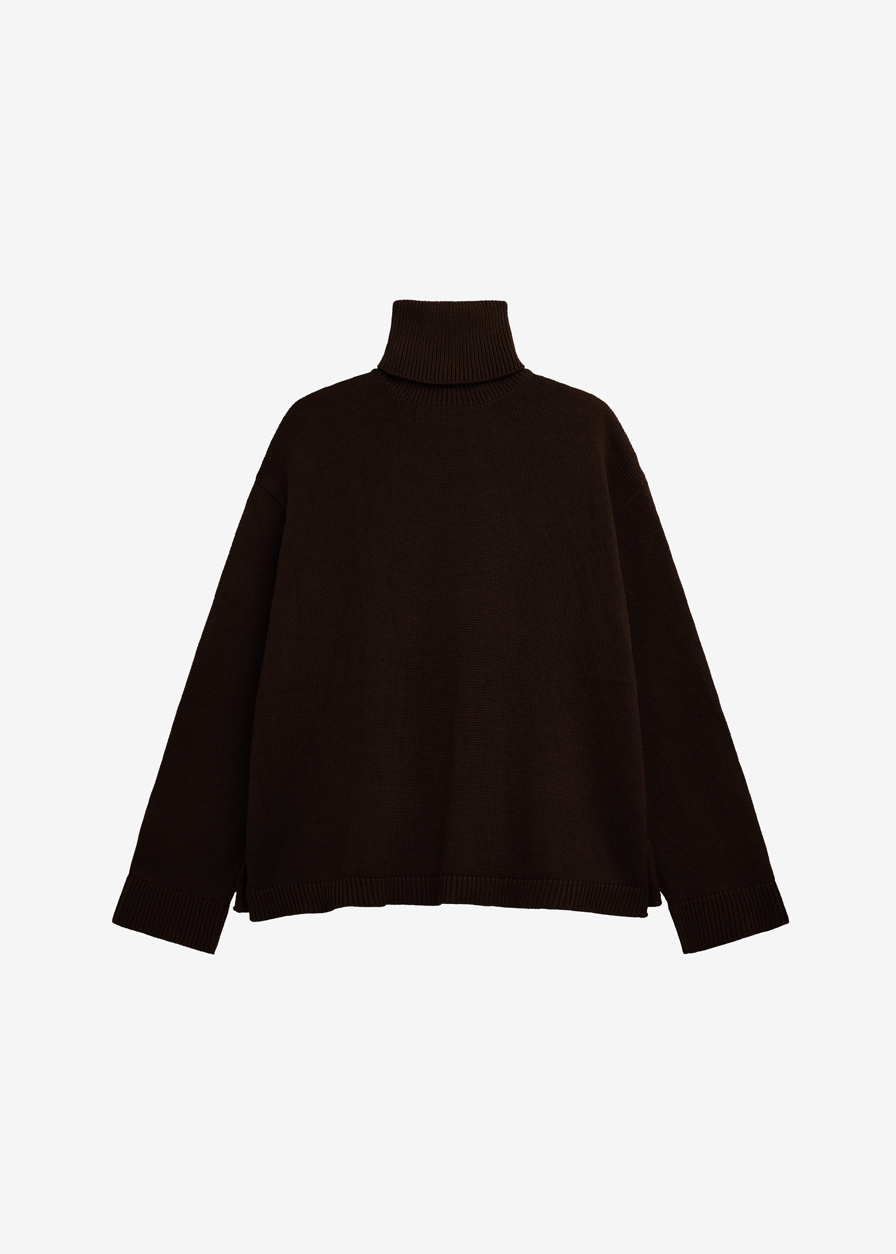 Rhea Trapeze Turtleneck - Dark Brown - 5