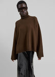 Rhea Trapeze Turtleneck - Mocha