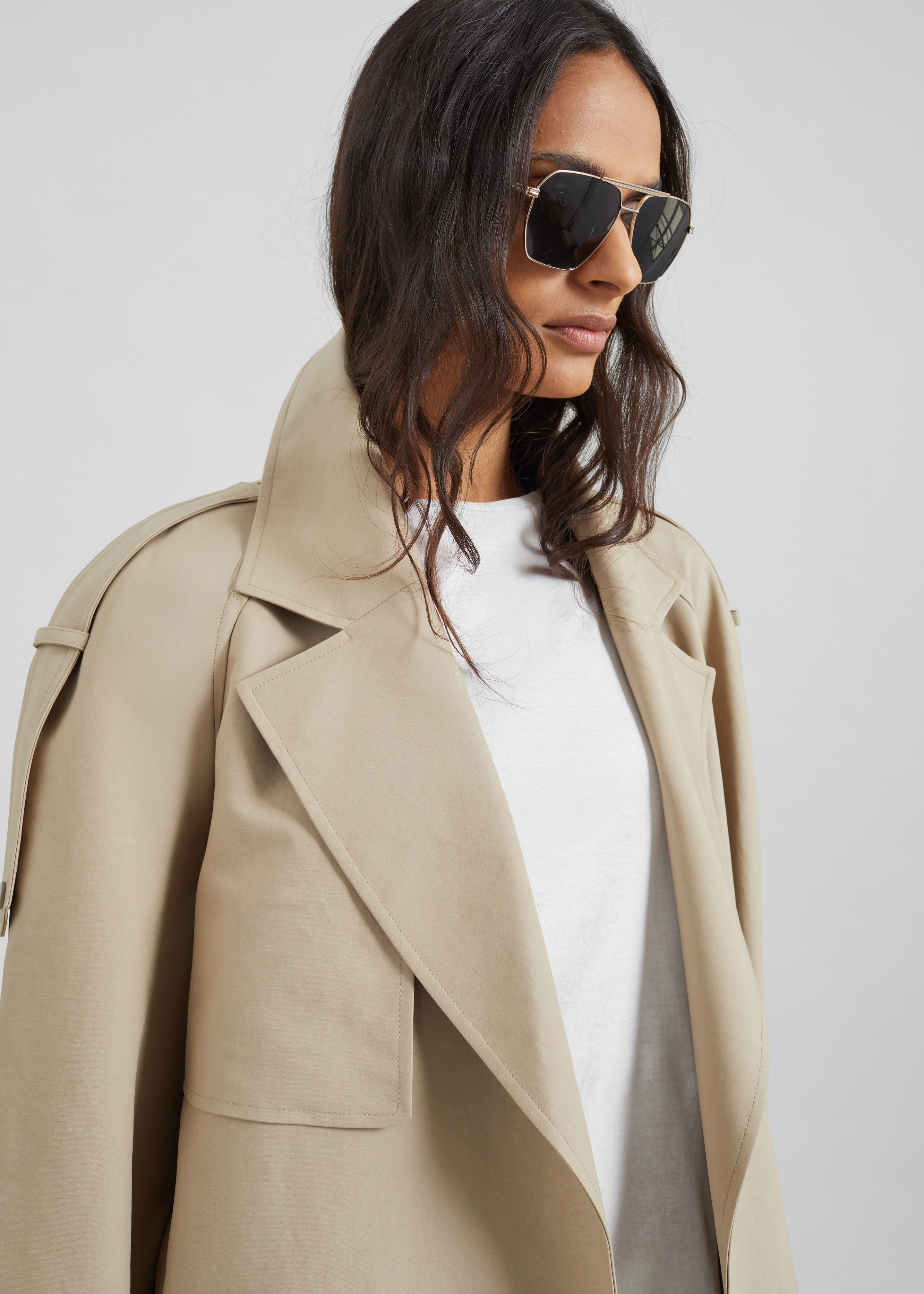 Rhodes Trench Coat - Natural – The Frankie Shop