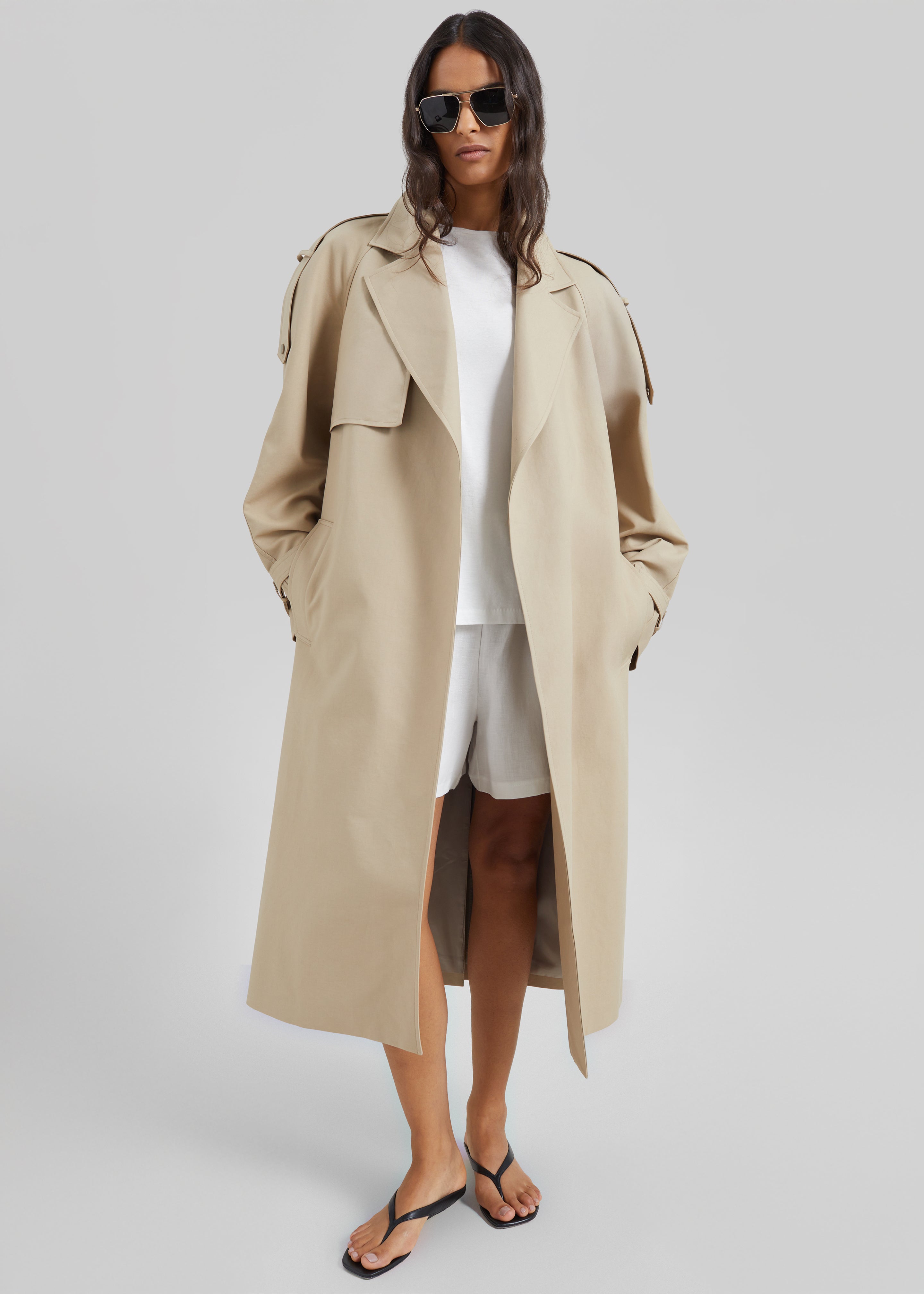 Rhodes Trench Coat - Natural - 2