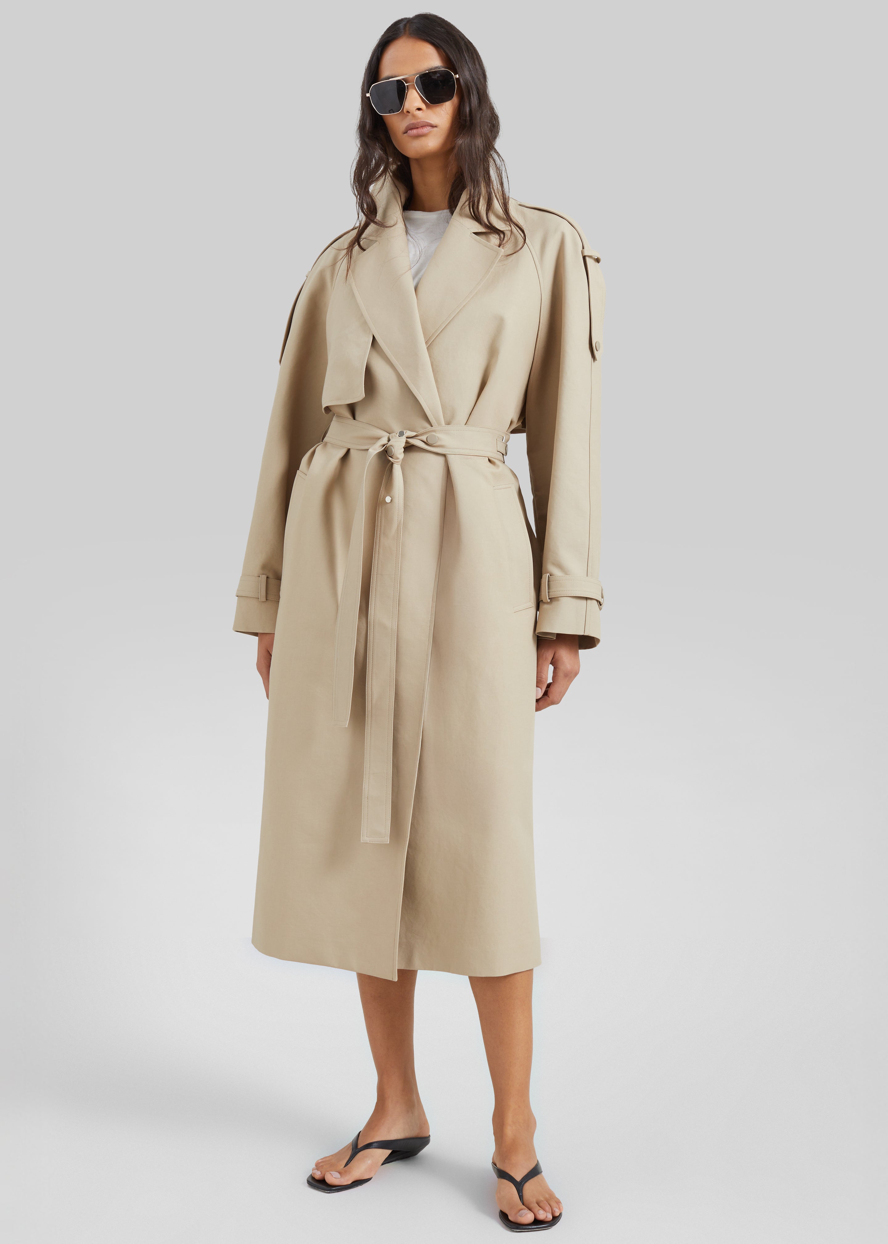 Rhodes Trench Coat - Natural – The Frankie Shop