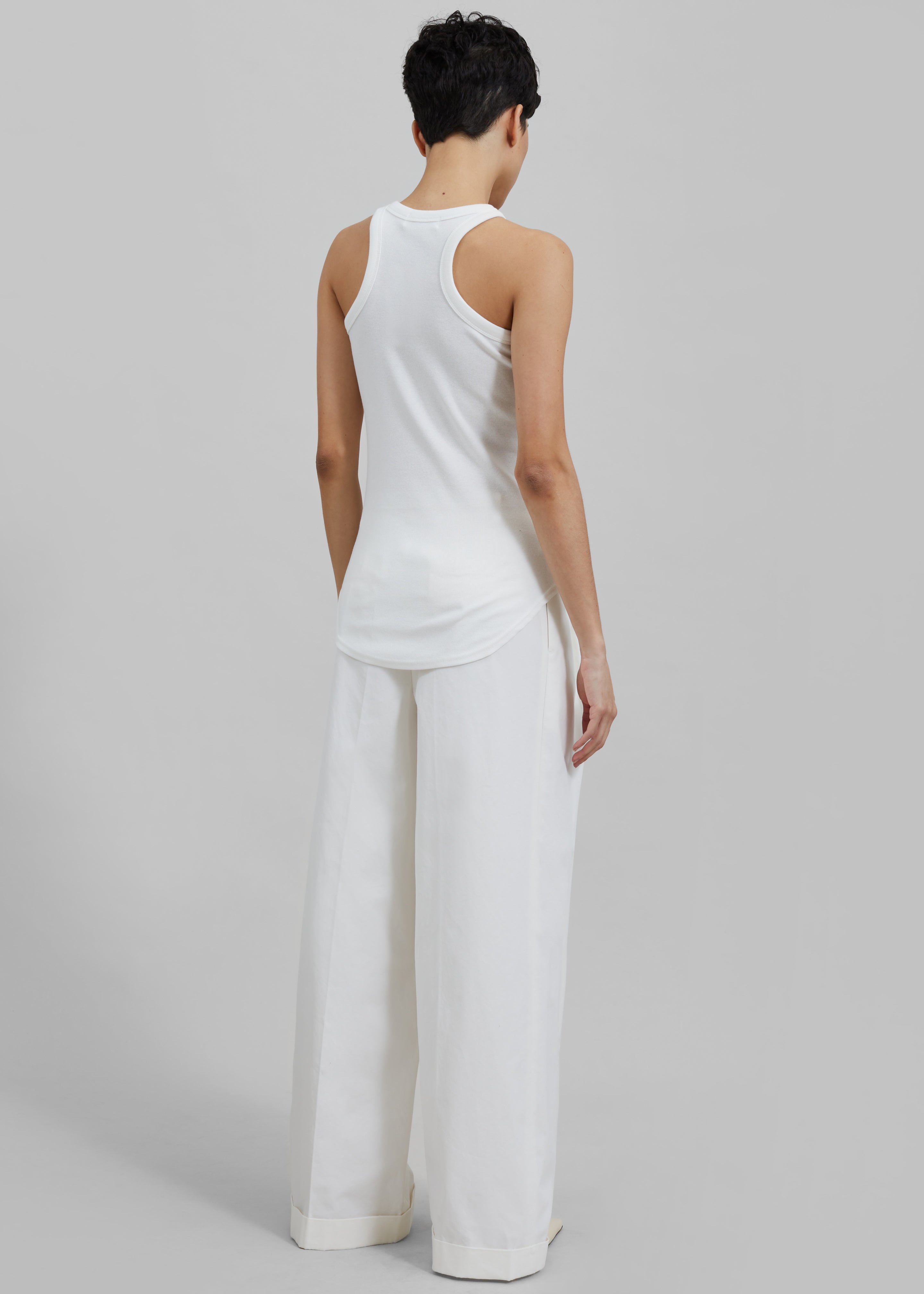 Rhys Pleated Trousers - White - 7