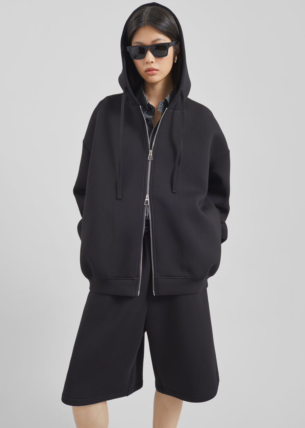 Rian Oversized Hoodie - Black - 1