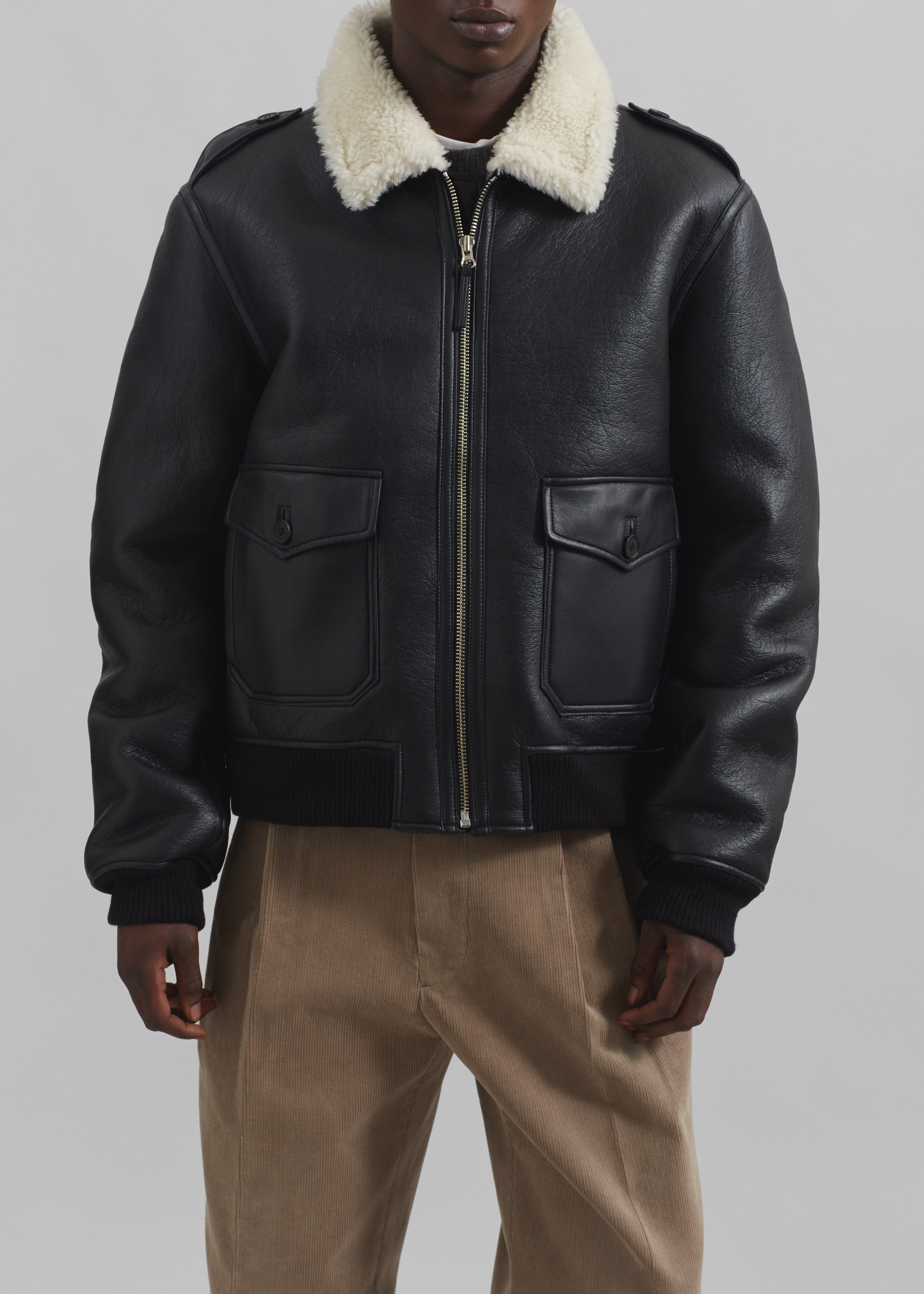 Richter Shearling Jacket - Black - 3