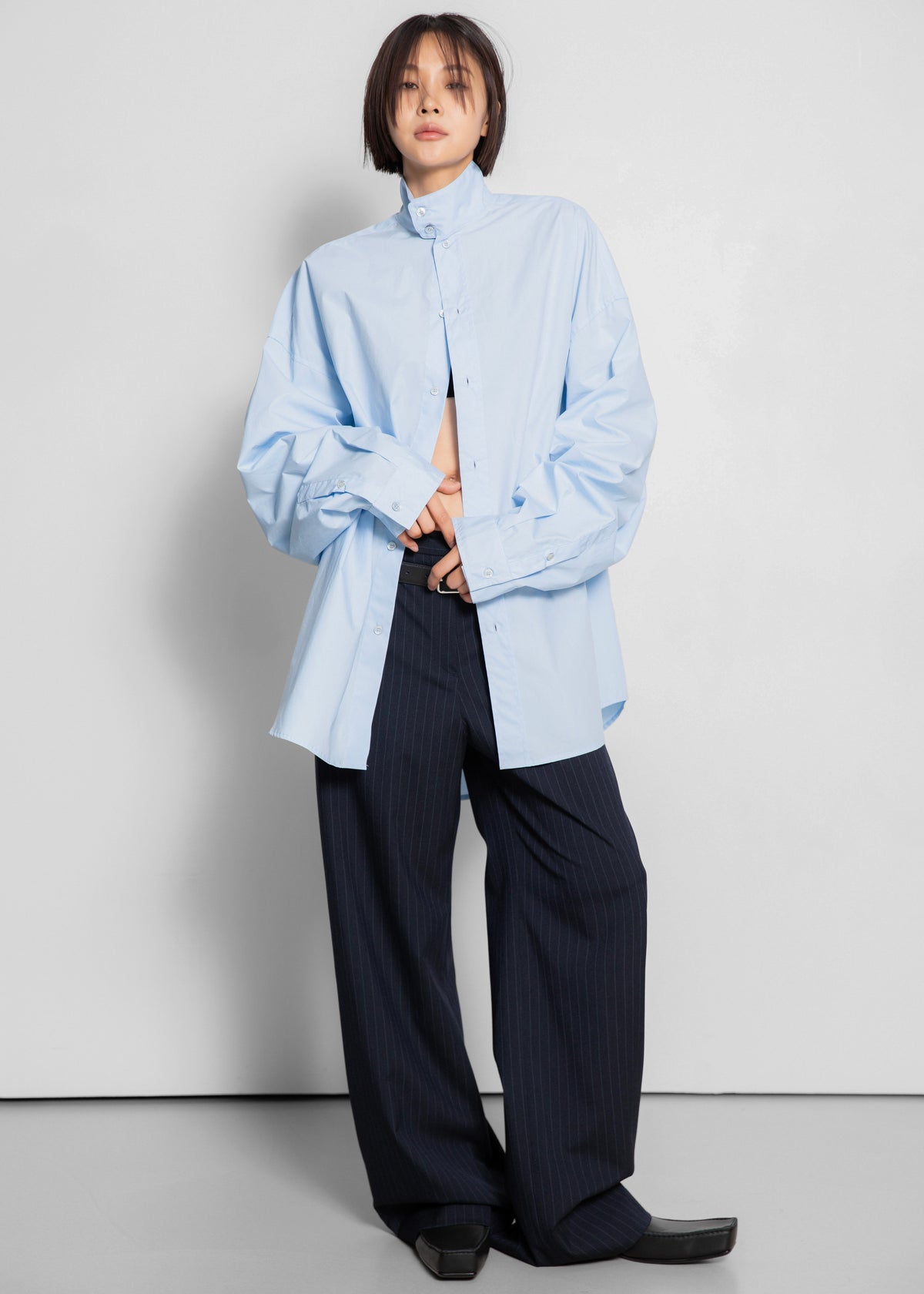 Riken Oversized Shirt - Sky Blue - 12