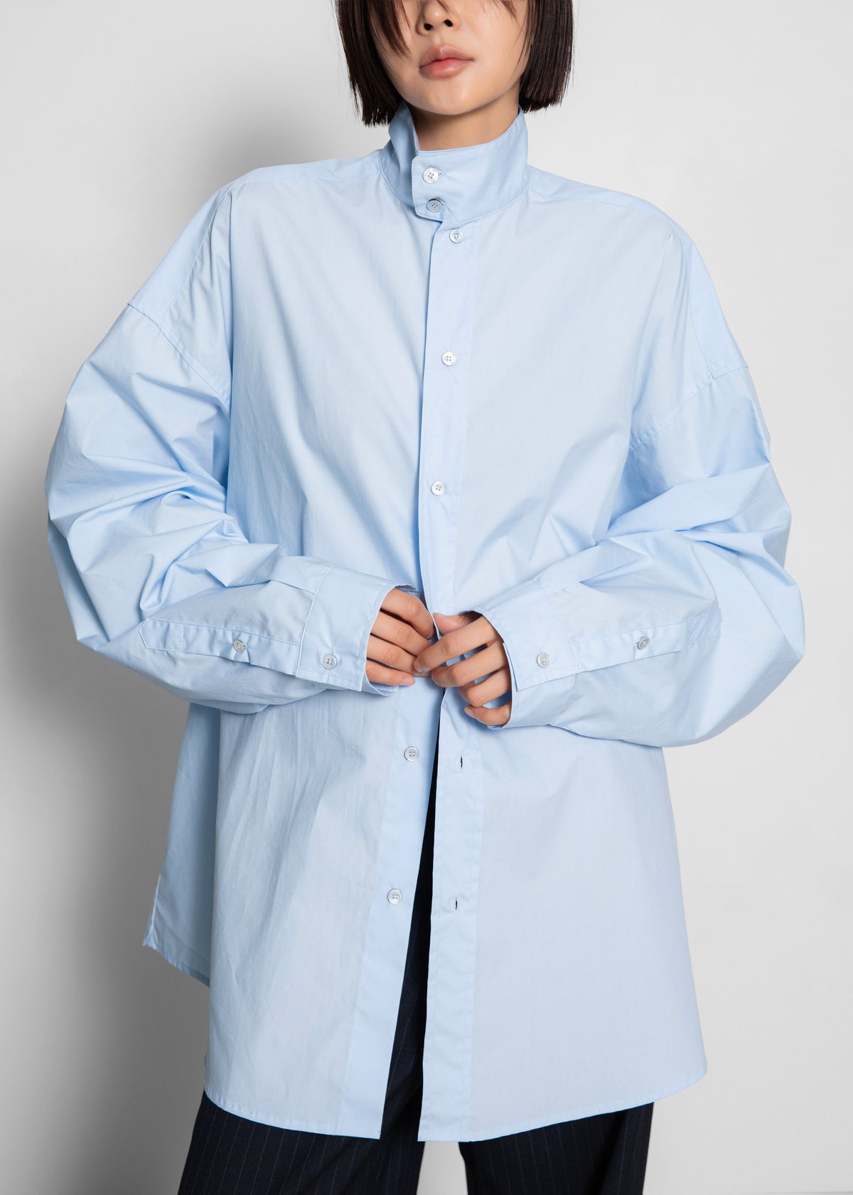 Riken Oversized Shirt - Sky Blue - 7