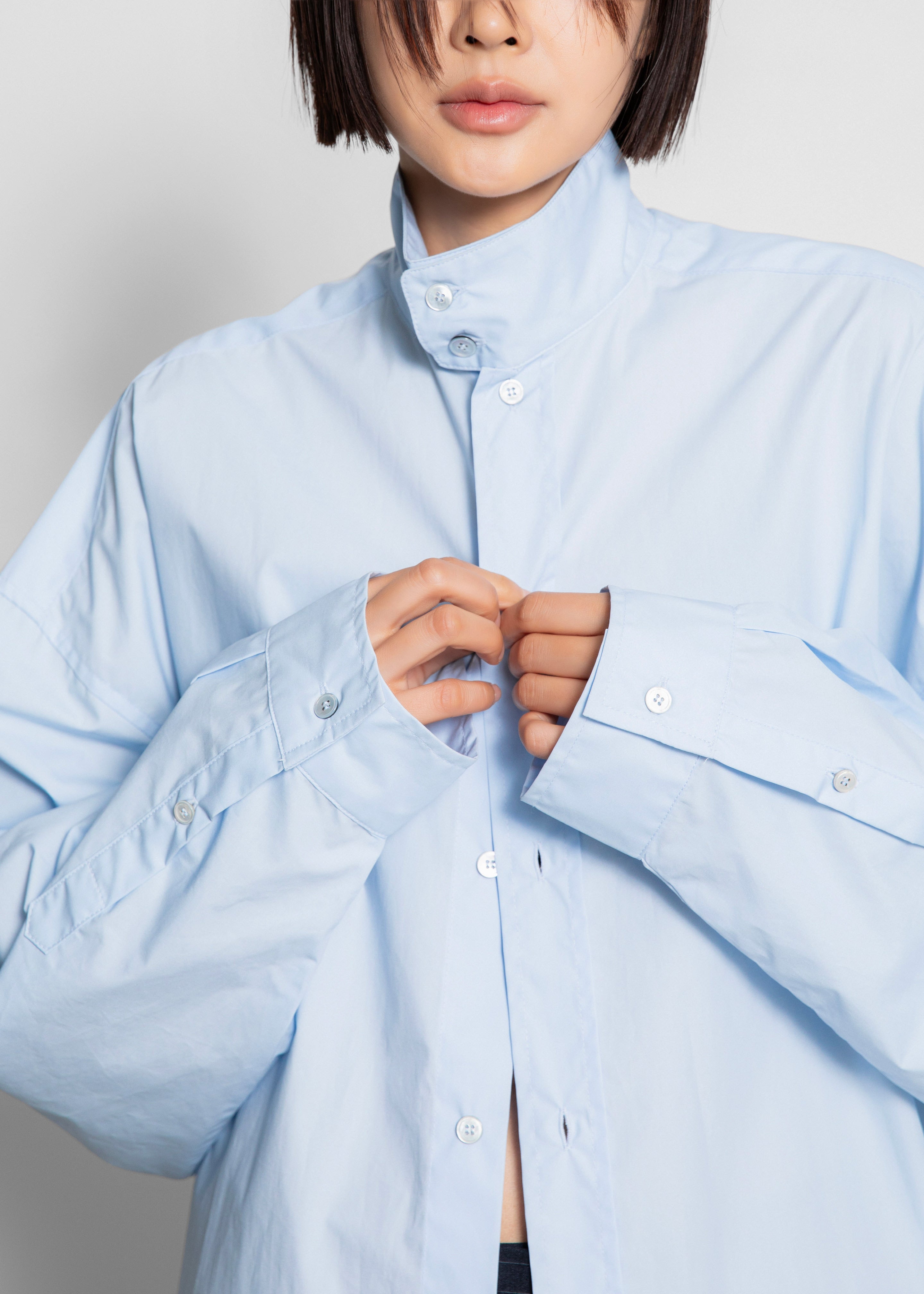 Riken Oversized Shirt - Sky Blue - 9