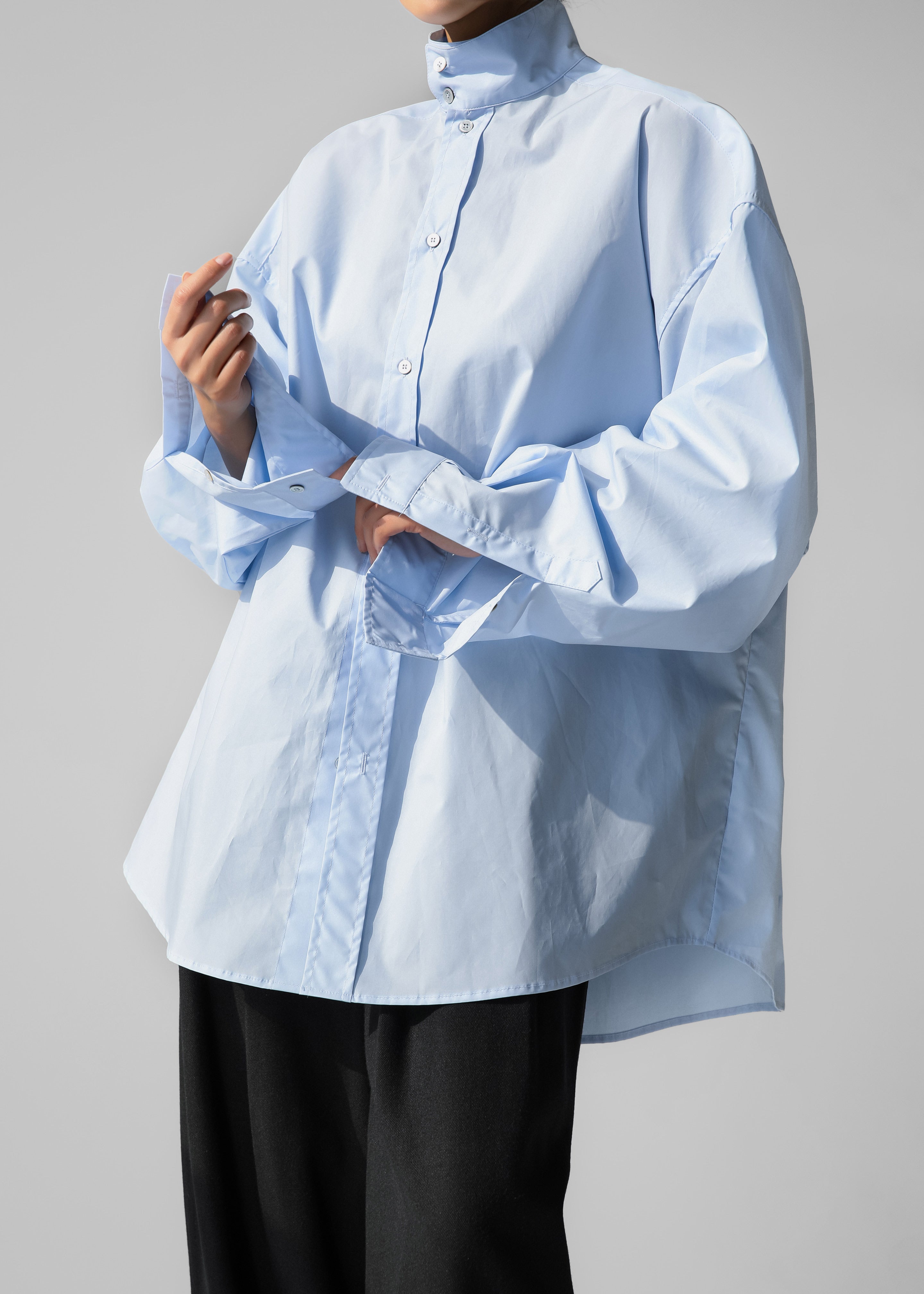 Riken Oversized Shirt - Sky Blue - 3