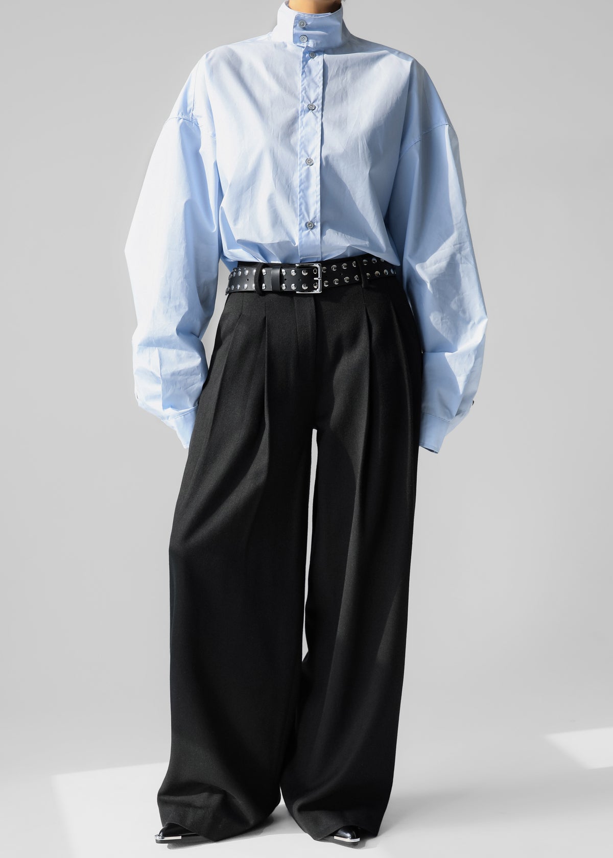 Riken Oversized Shirt - Sky Blue - 11