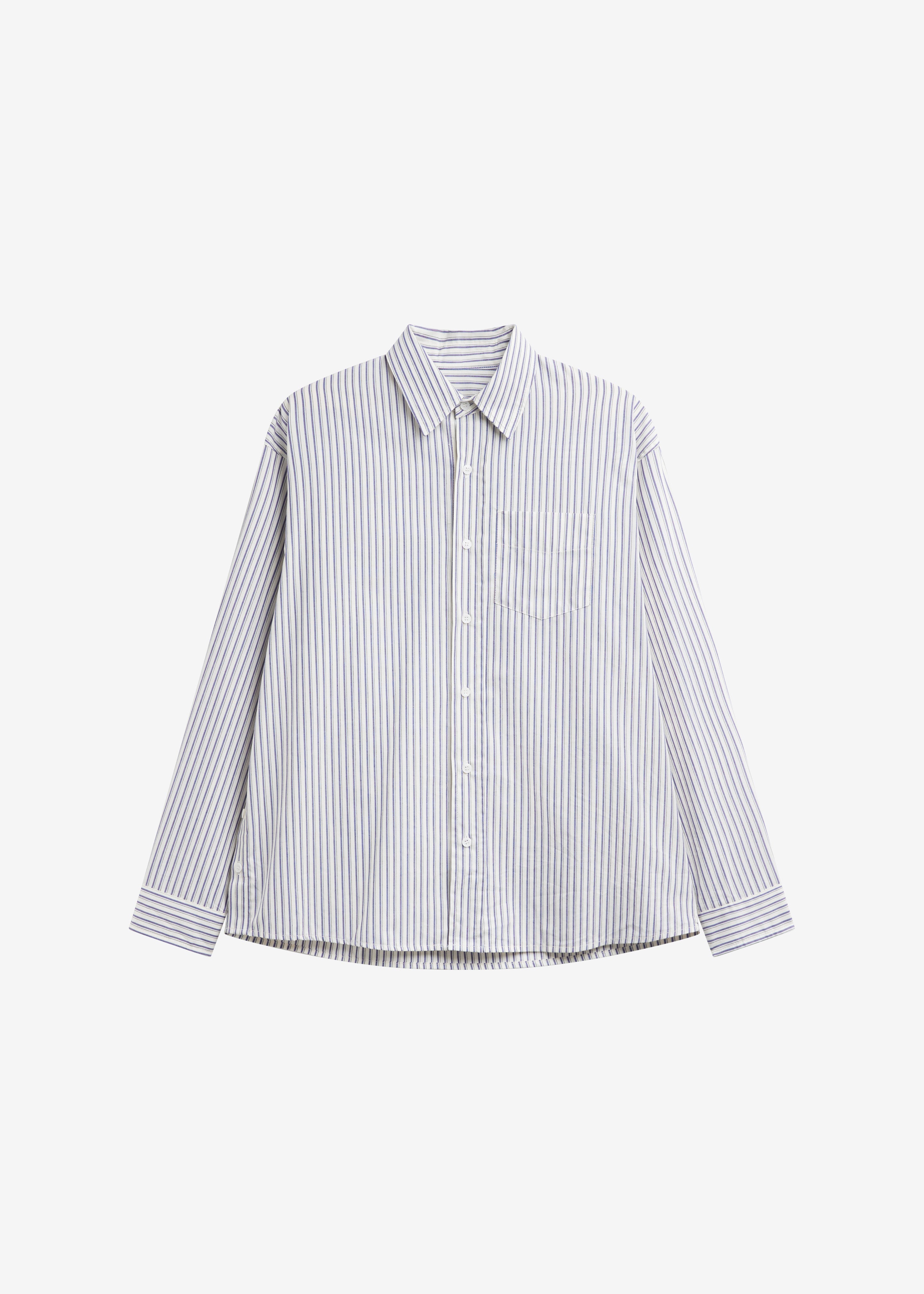 Rilly Adjustable Side Slit Shirt - Ivory Multi Stripe - 9