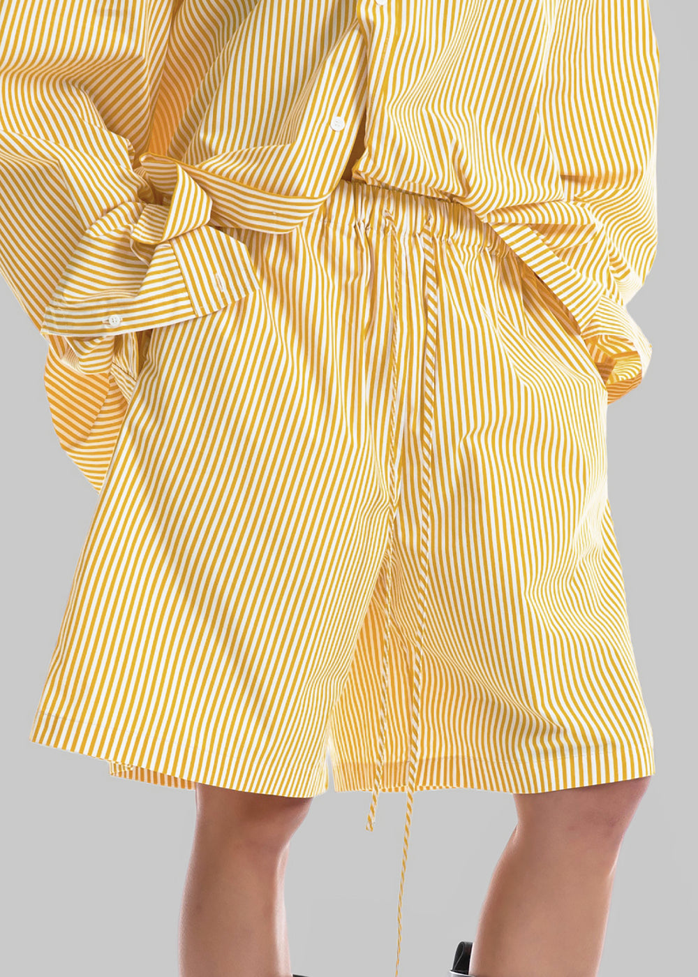 Rimini Bermuda Shorts - Yellow/White Stripe - 1