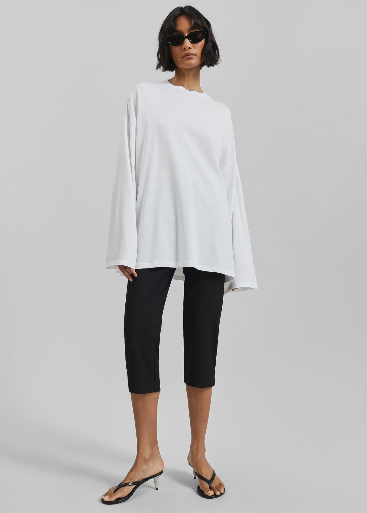 Rio Oversized Sleeve Tee - White - 5