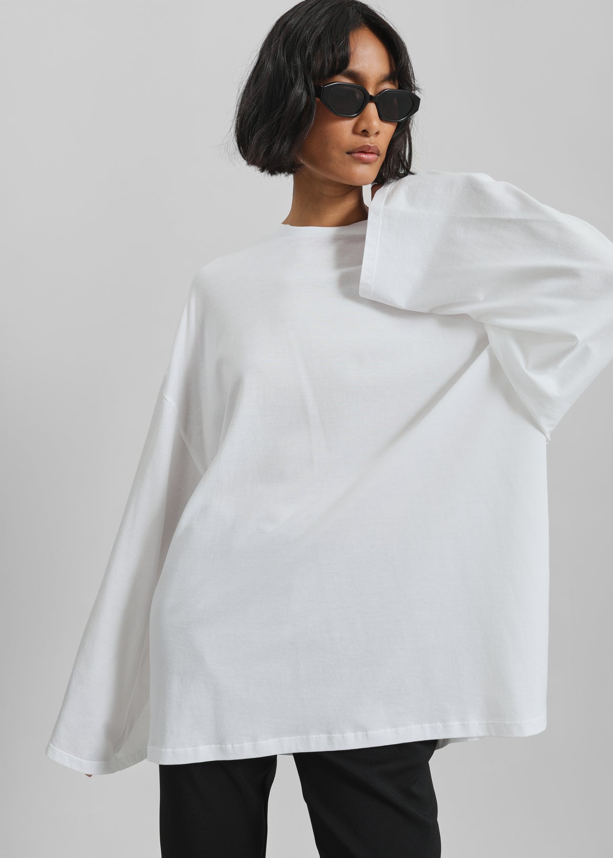 Rio Oversized Sleeve Tee - White - 4