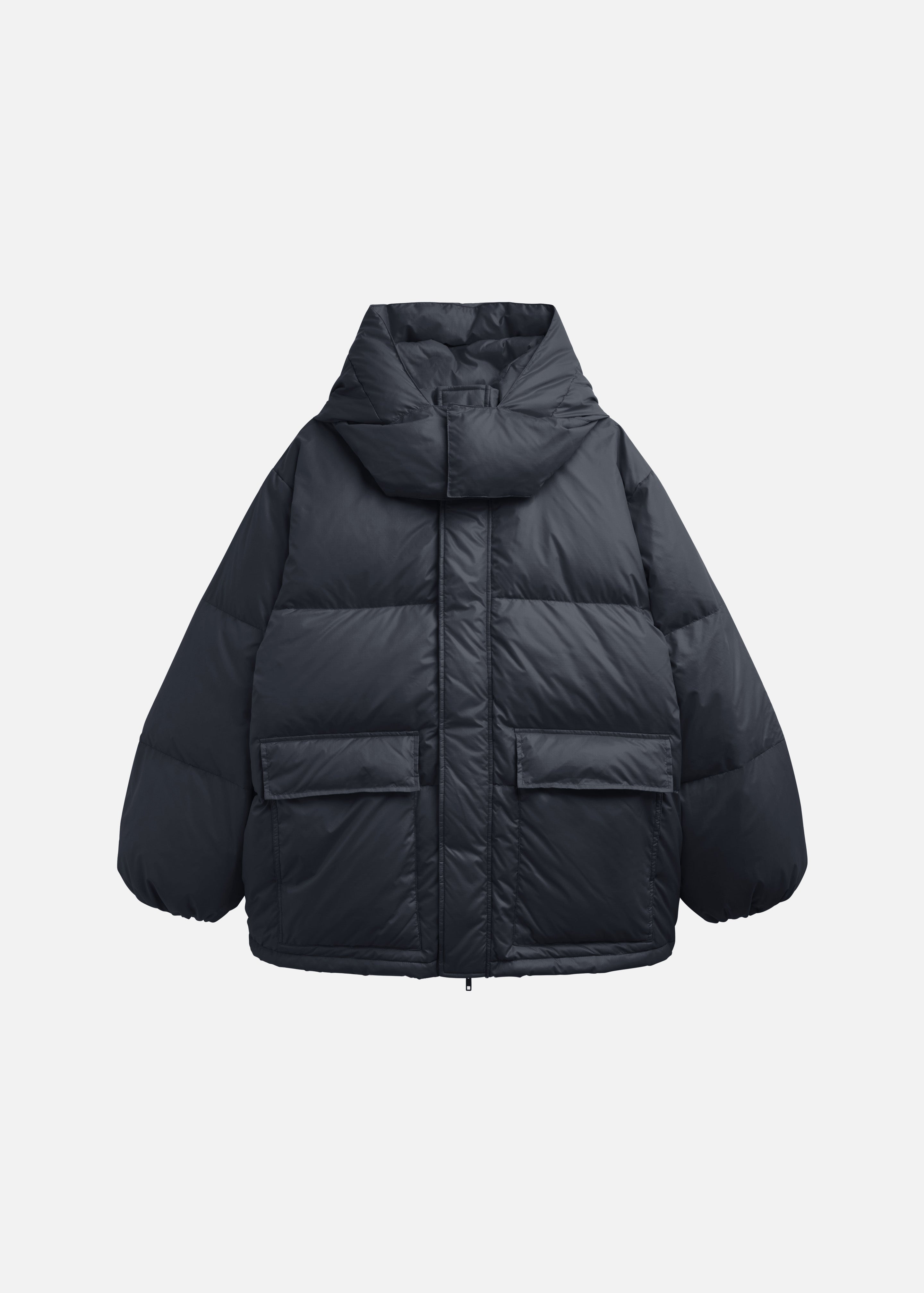 Riom Hooded Puffer Jacket - Black - 7