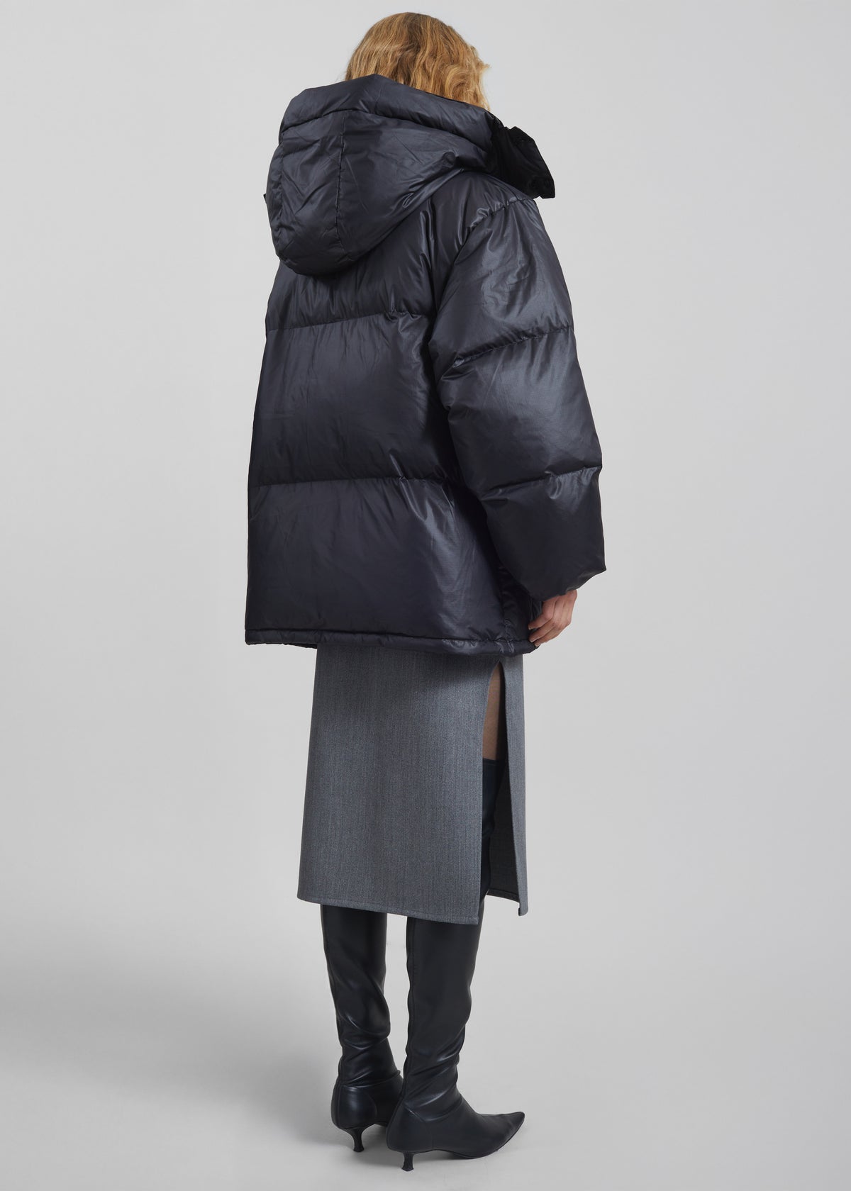 Riom Hooded Puffer Jacket - Black - 6